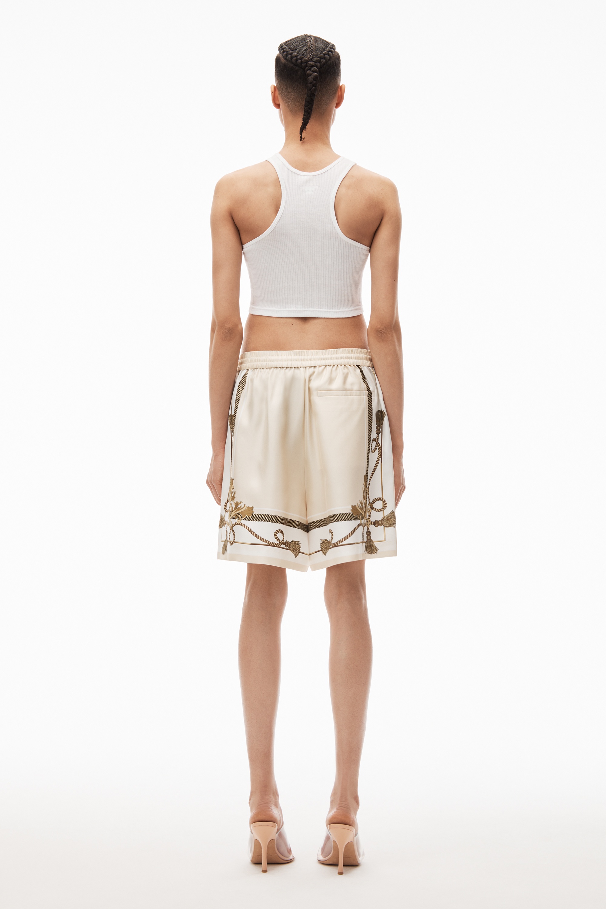 Baroque boxer shorts in silk twill - 5