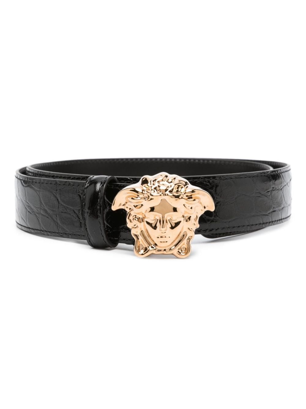 Medusa Head-motif leather belt - 1