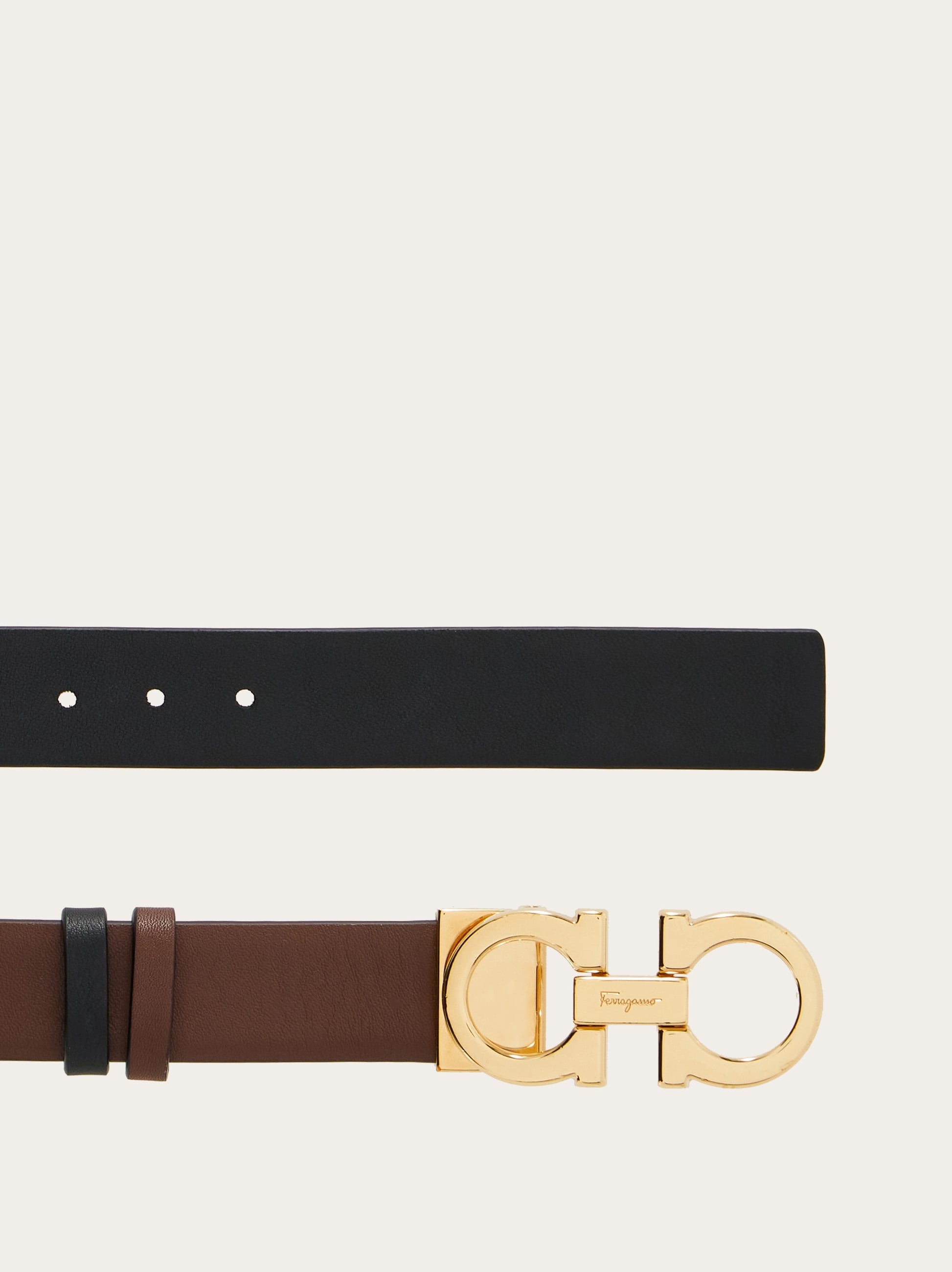 Reversible and adjustable Gancini belt - 2