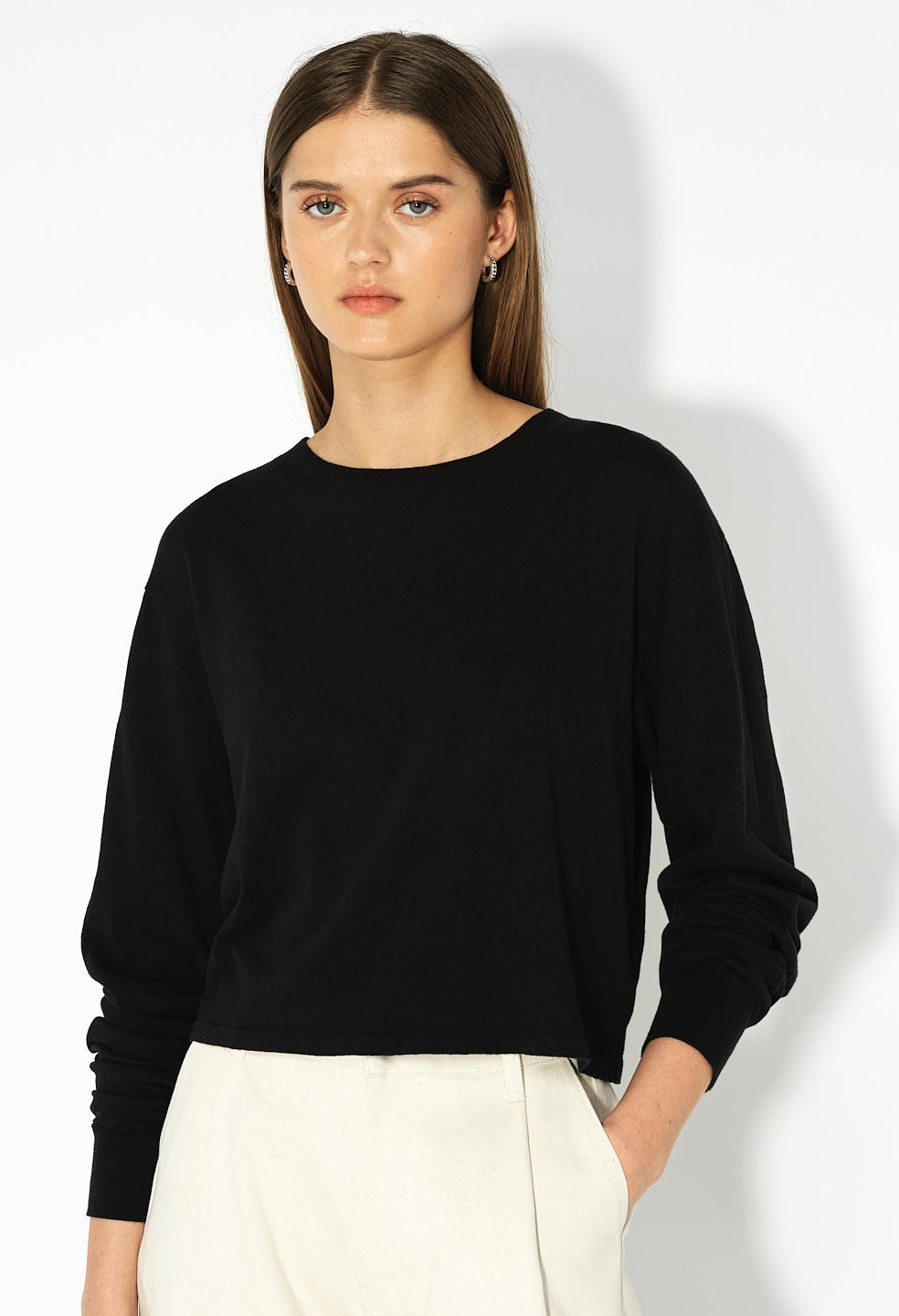 JERSEY LS CROPPED TEE - 1