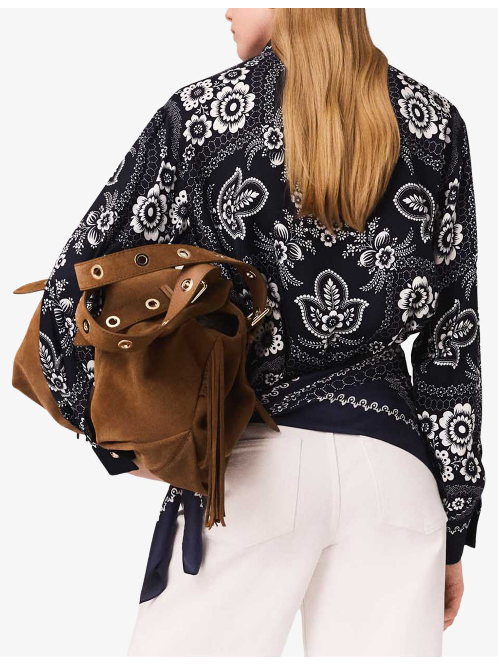 Bandana-Print Relaxed-Fit Satin Shirt - 5