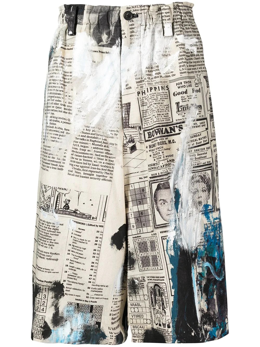 graphic-print bermuda shorts - 1