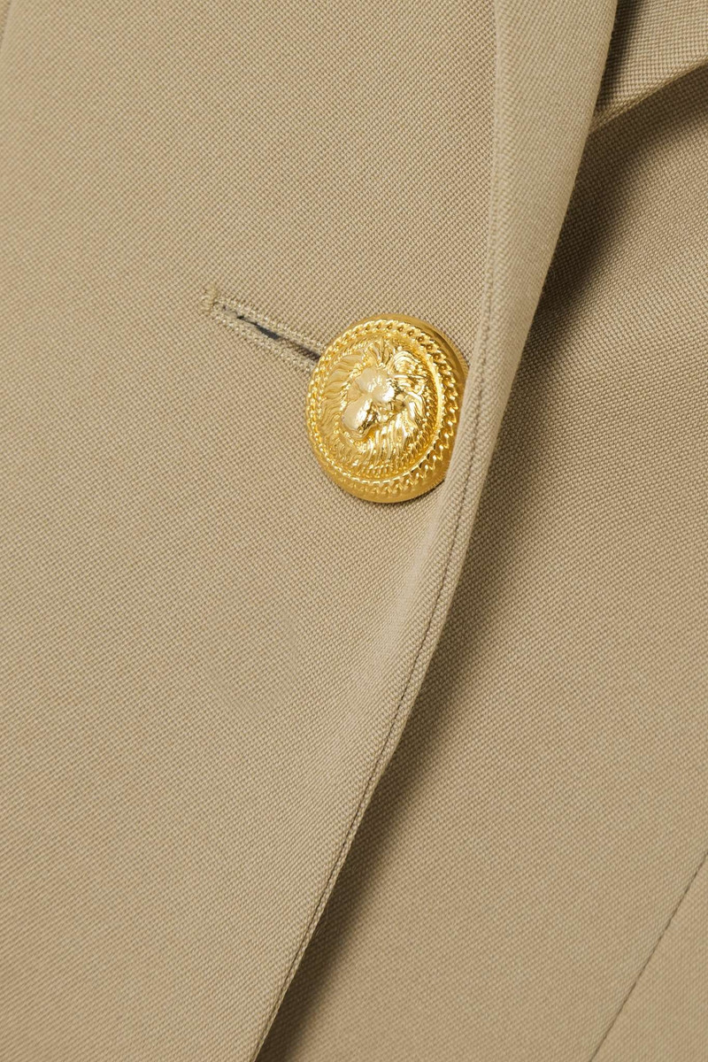 Button-embellished wool mini dress 4