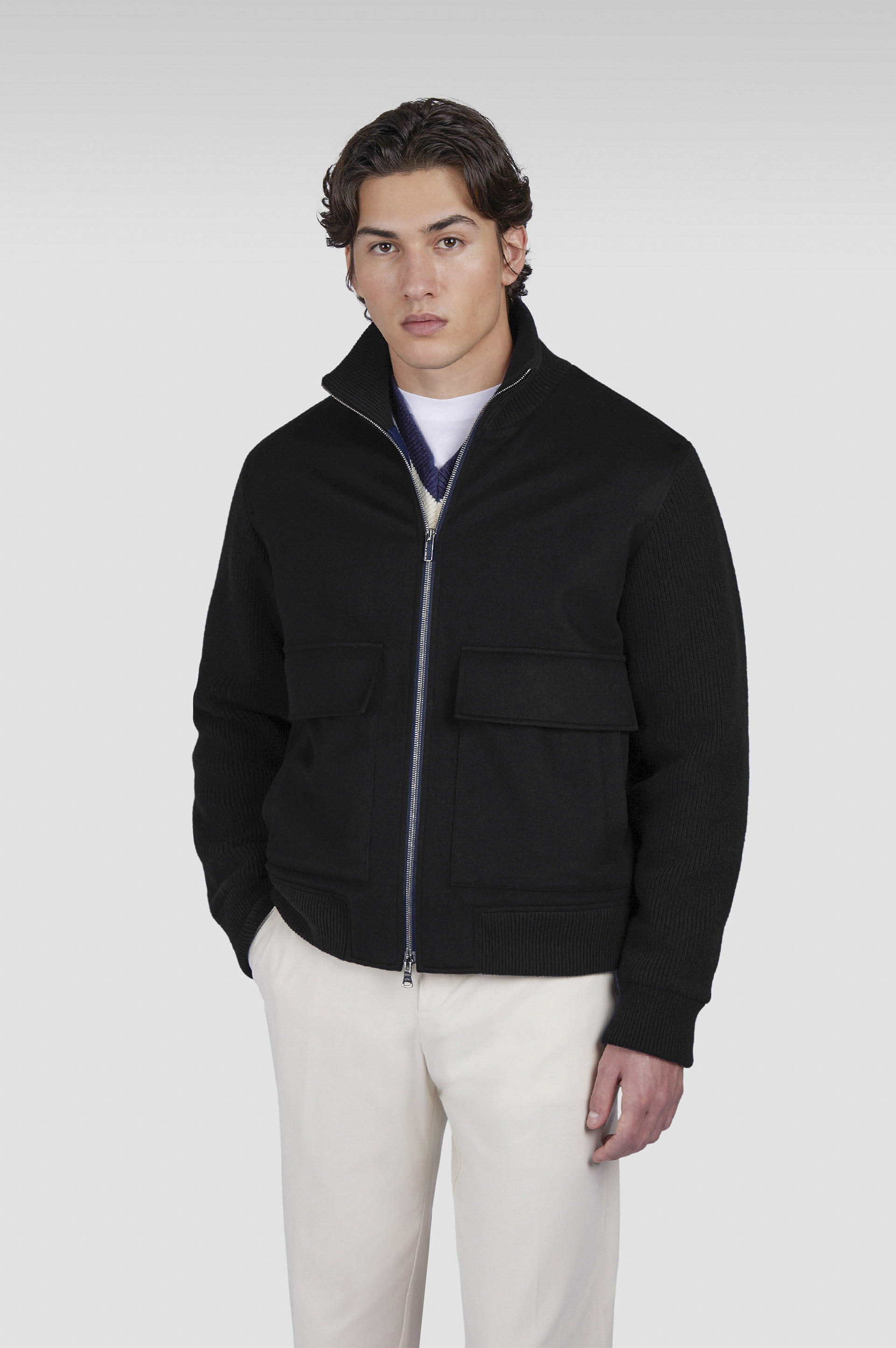 WOOL AND CASHMERE HYBRID BLOUSON - 9