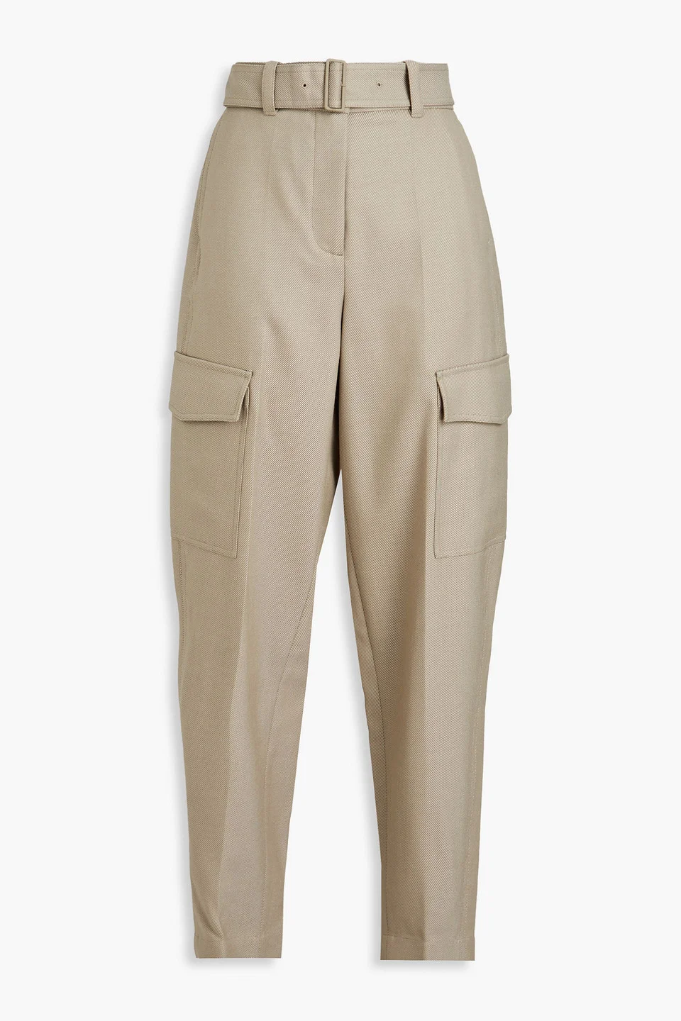 Devonport belted wool-blend twill tapered pants - 1