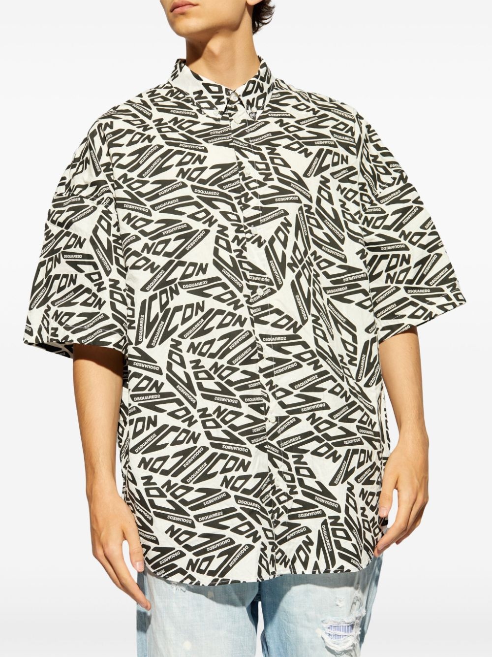 all-over logo-print shirt - 3