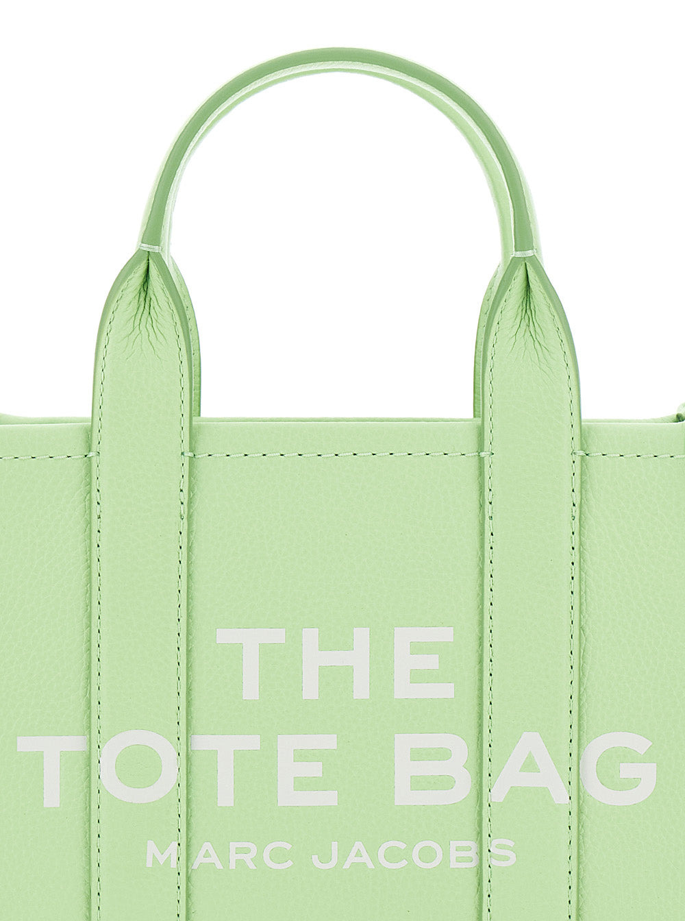 Marc Jacobs Women 'The Small Tote' Green Handbag With Logo In Grained Leather Woman - 5