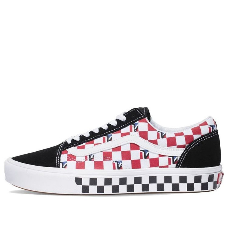 Vans Comfycush Old Skool Dimension In Checkerboard 'Black Red Blue' VN0A3WMA1NG - 1