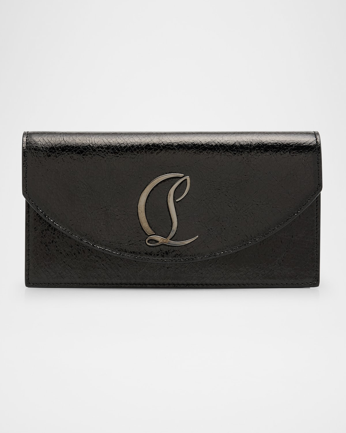 Loubi54 Crinkled Leather Clutch Bag - 1