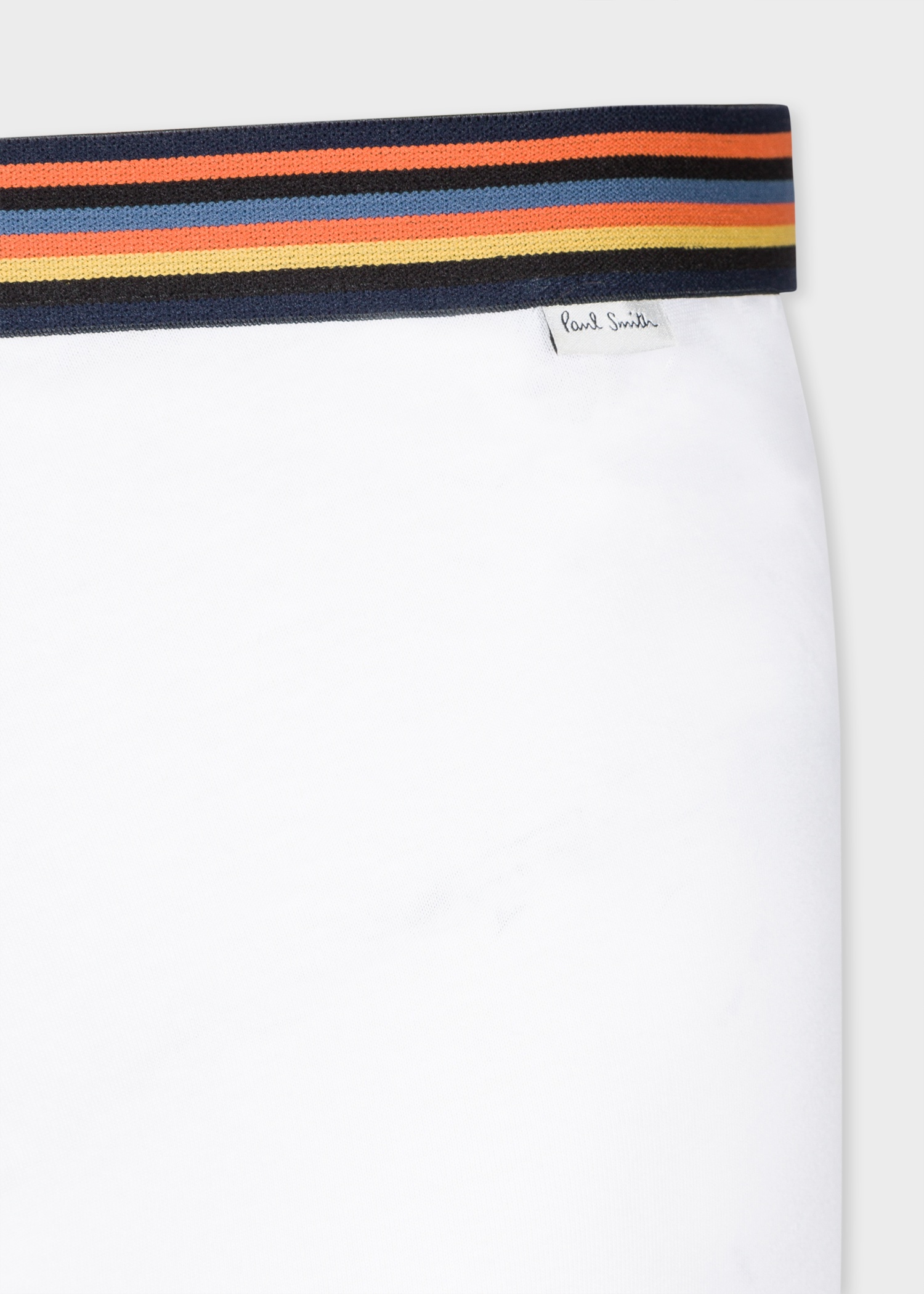 White Cotton Low-Rise 'Artist Stripe' Boxer Briefs - 4