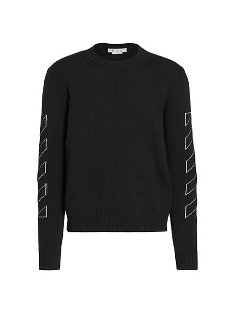 Diagonal Outline crew neck jumper - 1