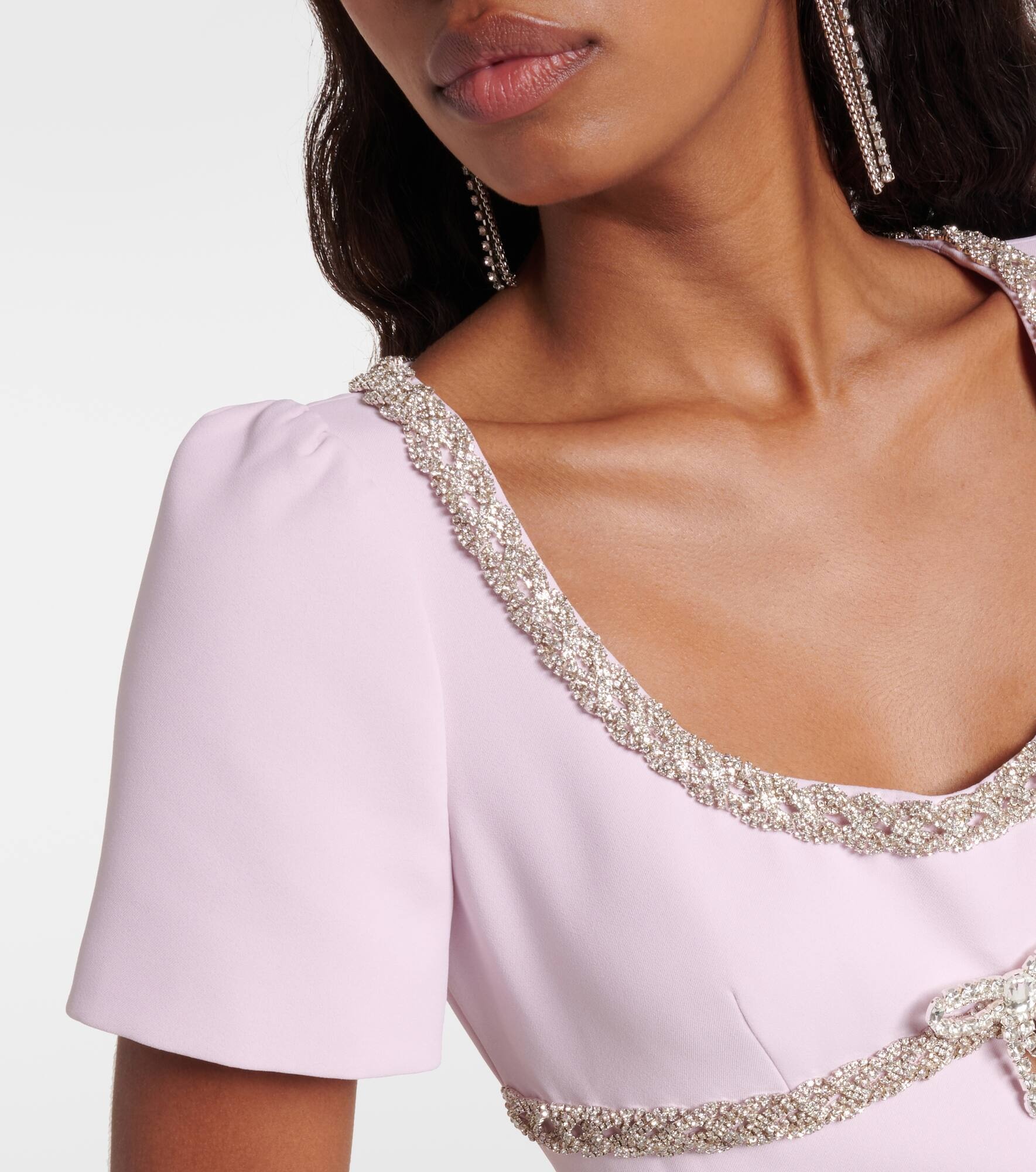 Crystal-embellished crêpe gown - 4