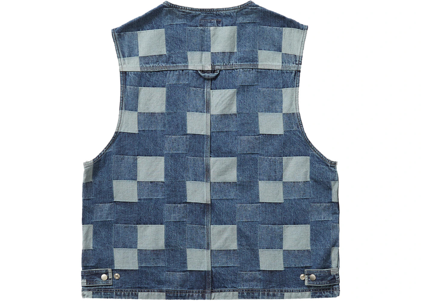 Supreme Patched Denim Vest Blue - 2