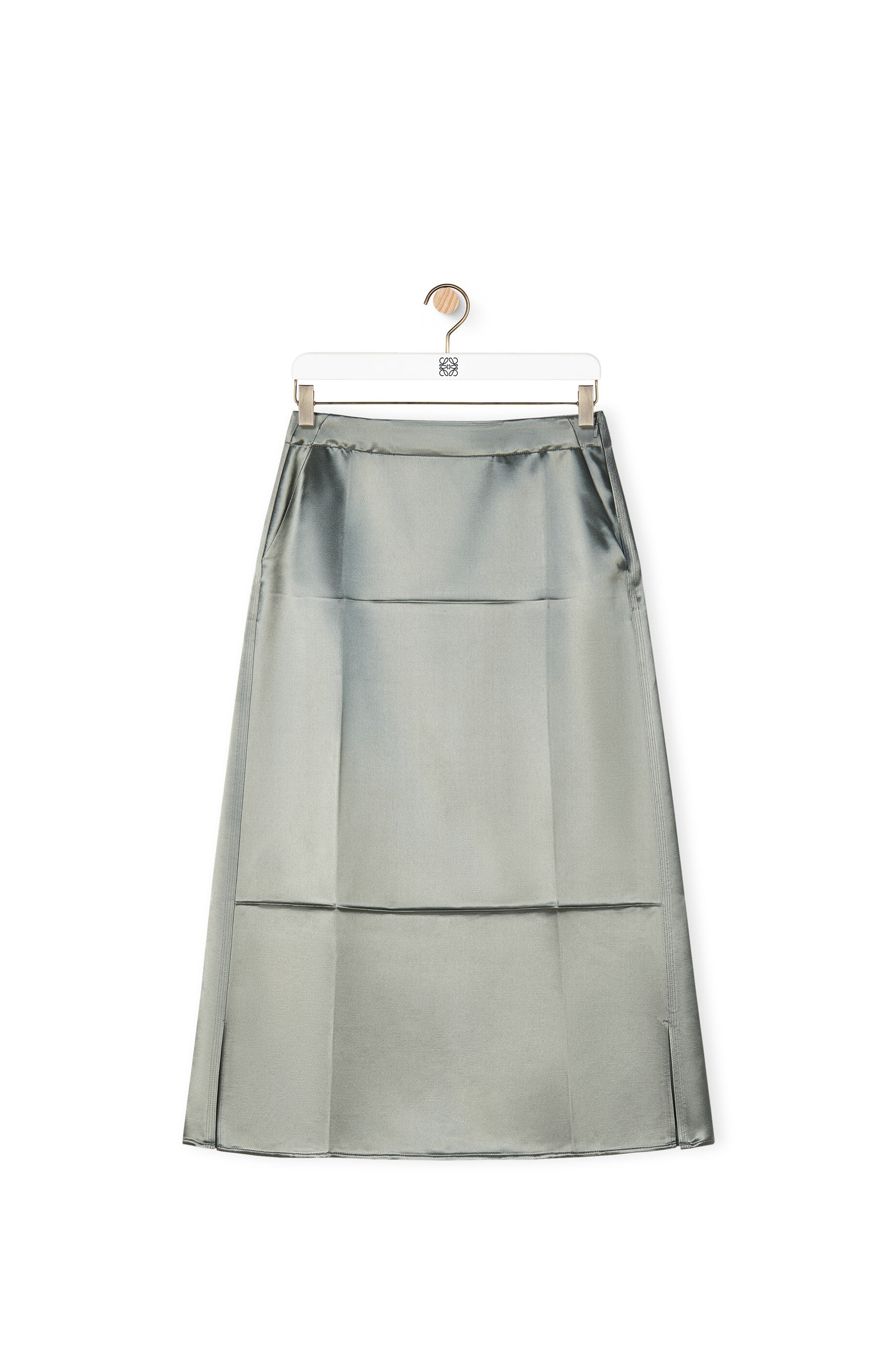 Slip midi skirt in satin - 1