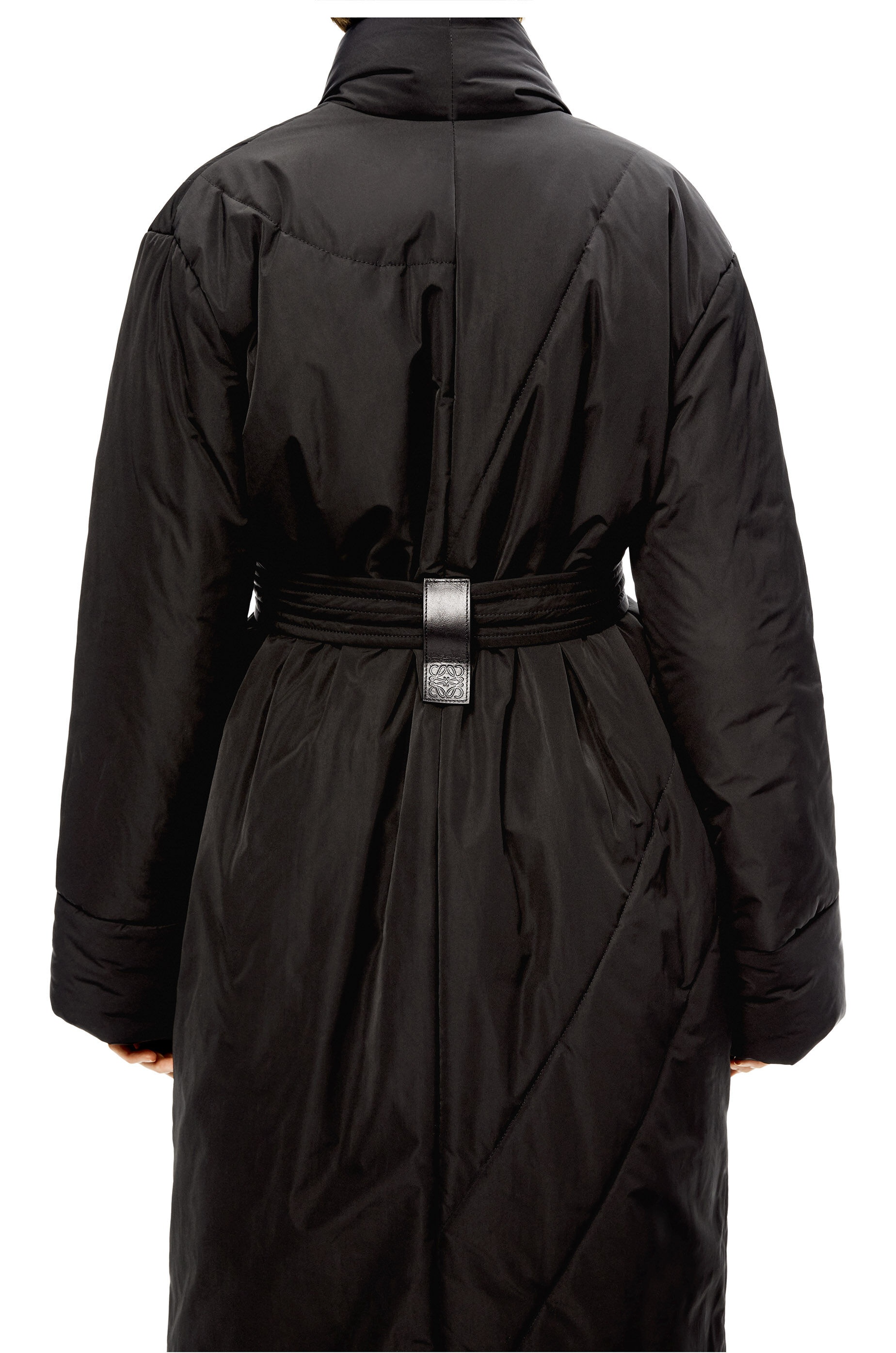 Belted padded coat in nylon - 5