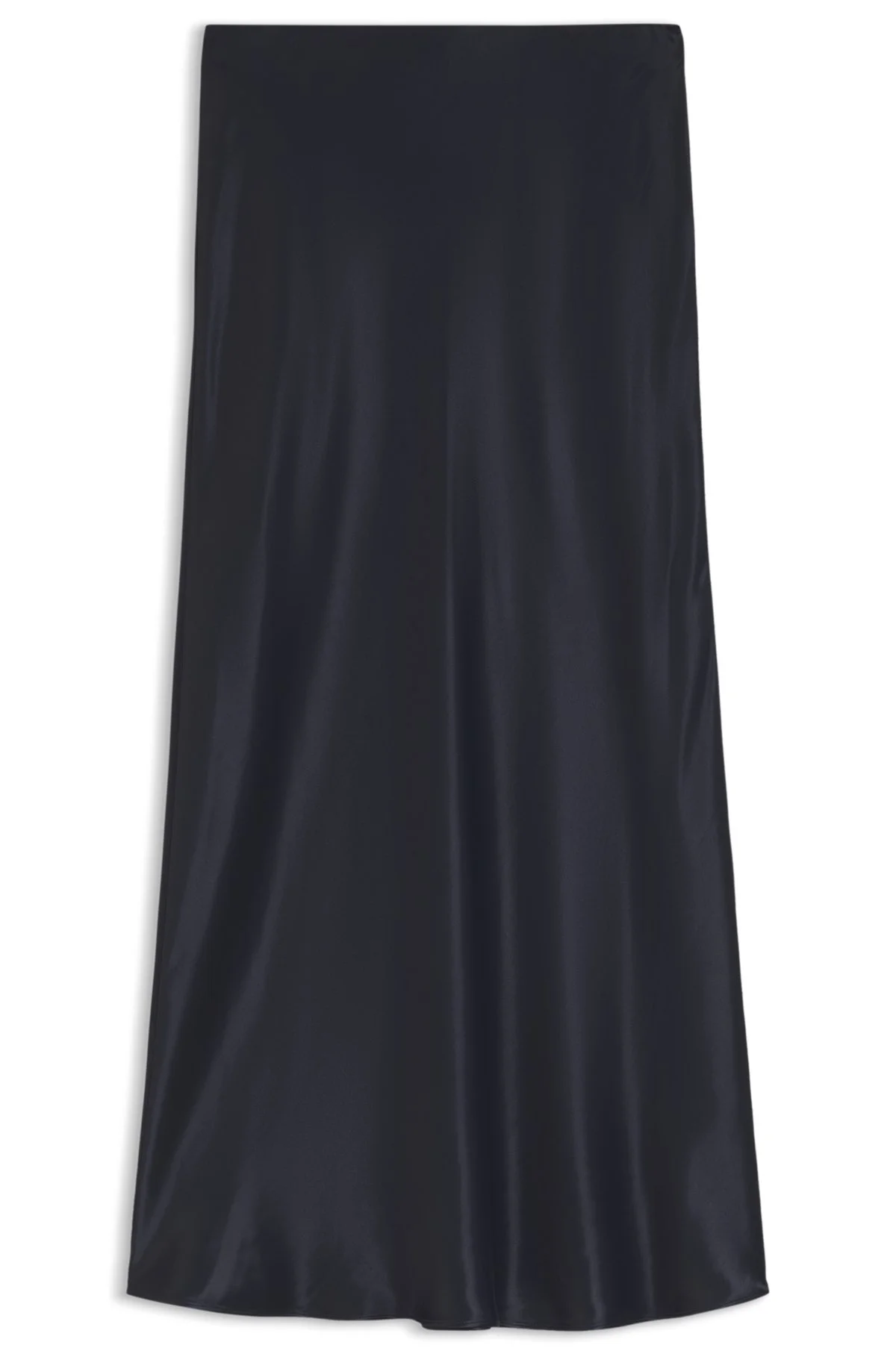 MIDI-LENGTH A-LINE SKIRT IN LUSTROUS FABRIC - 1