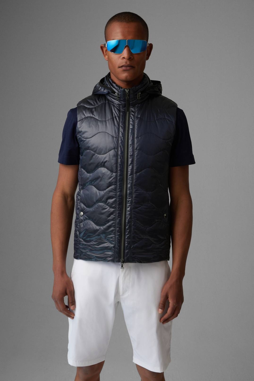 WILTON QUILTED WAISTCOAT IN NAVY BLUE - 2