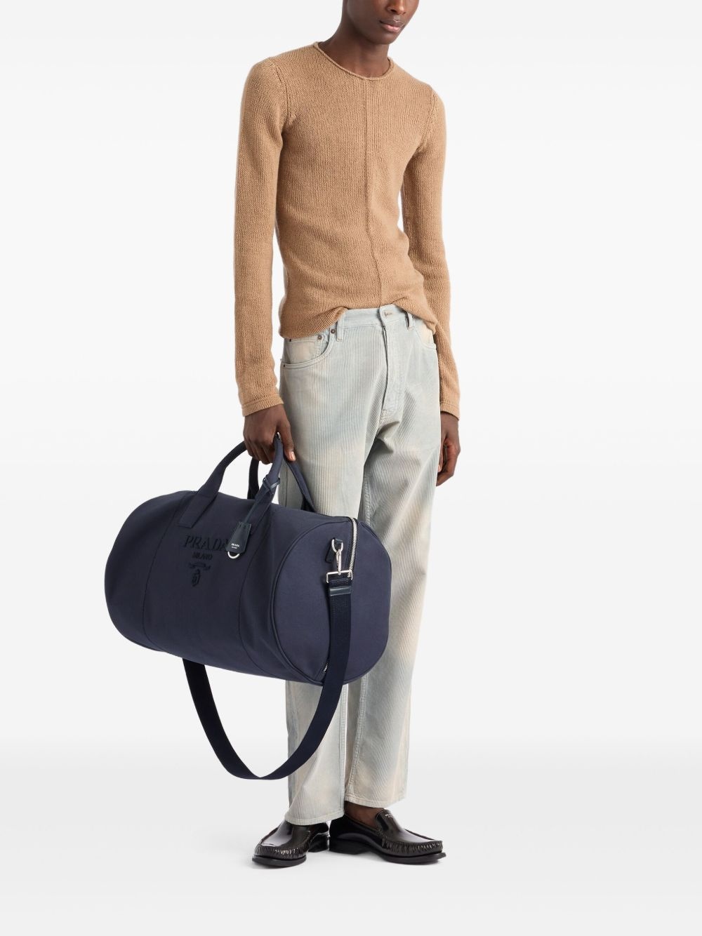 logo-embossed duffle bag - 2