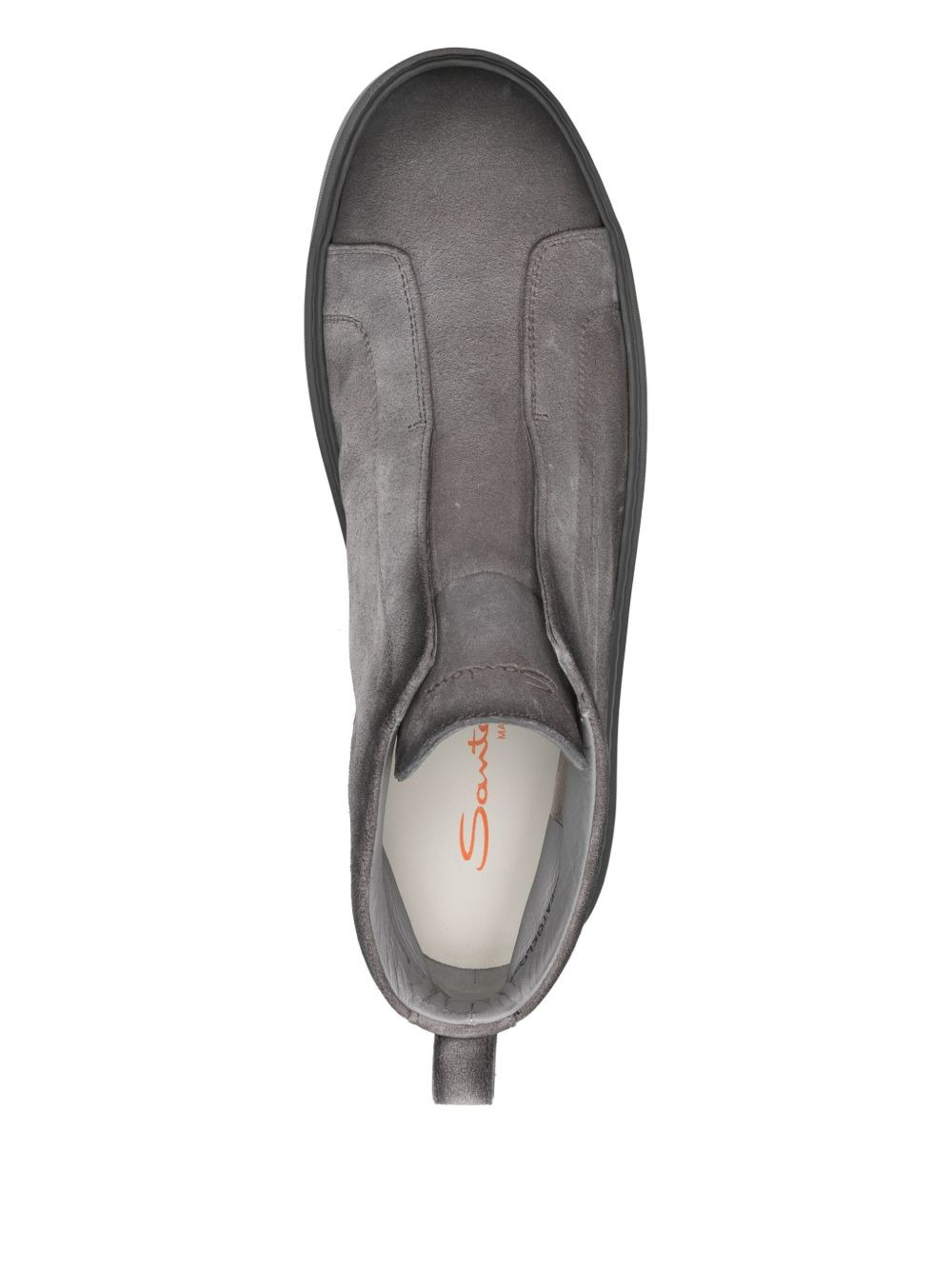 elastic-panel suede sneakers - 4