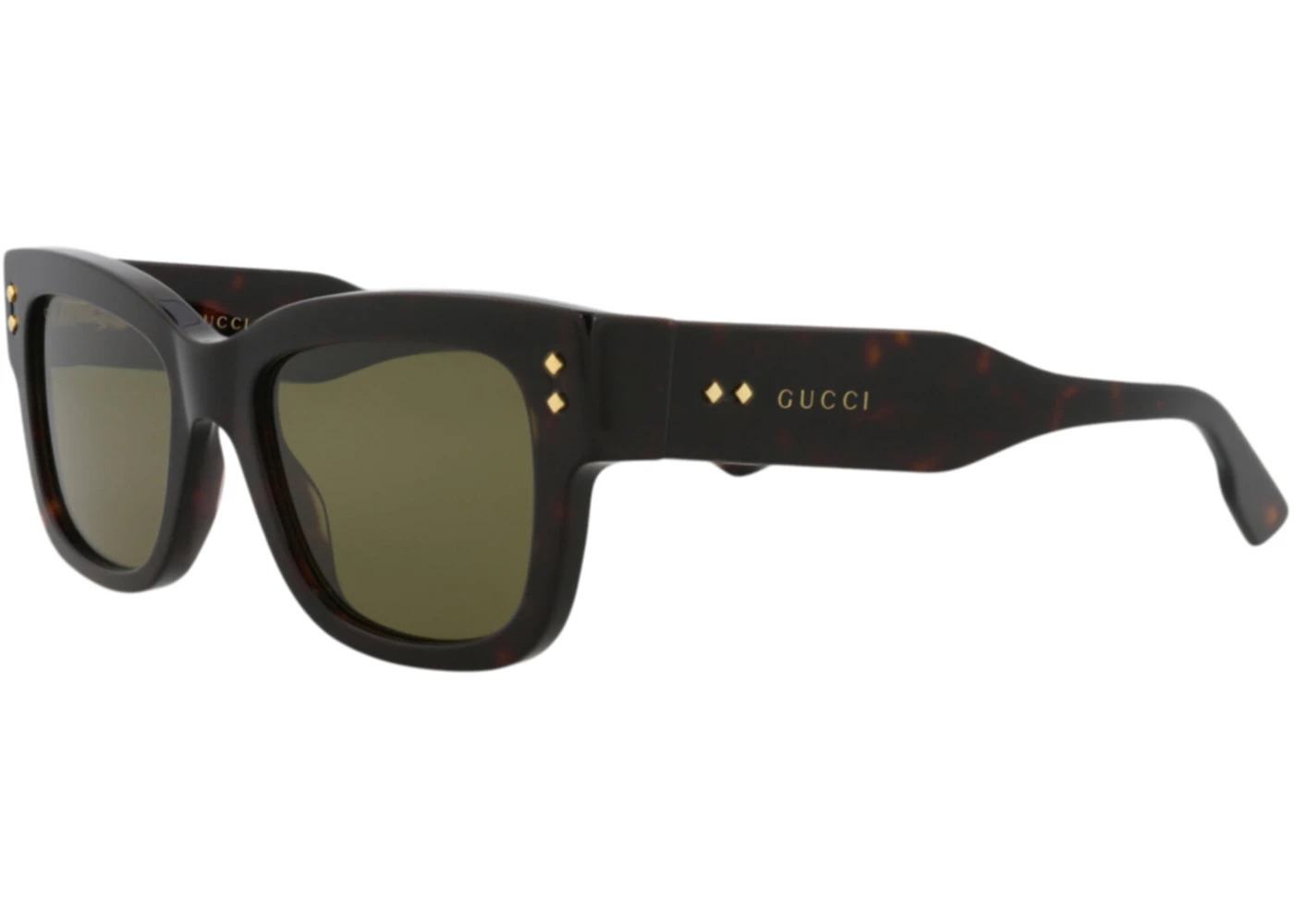 Gucci Square-Frame Acetate Sunglasses Havana/Havana/Green (GG1217S-30013478-002) - 2