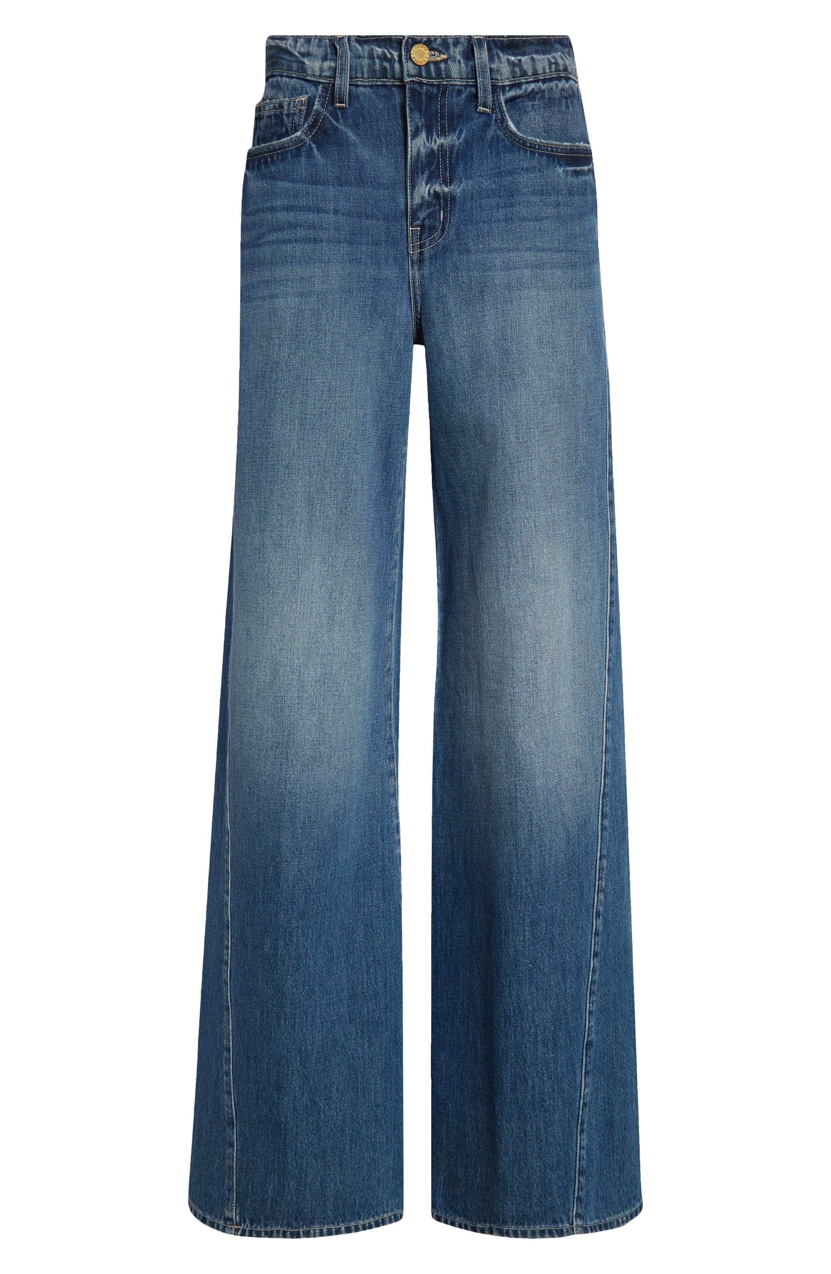 L'AGENCE Beau High Waist Wide Leg Jeans in Ortega at Nordstrom - 6