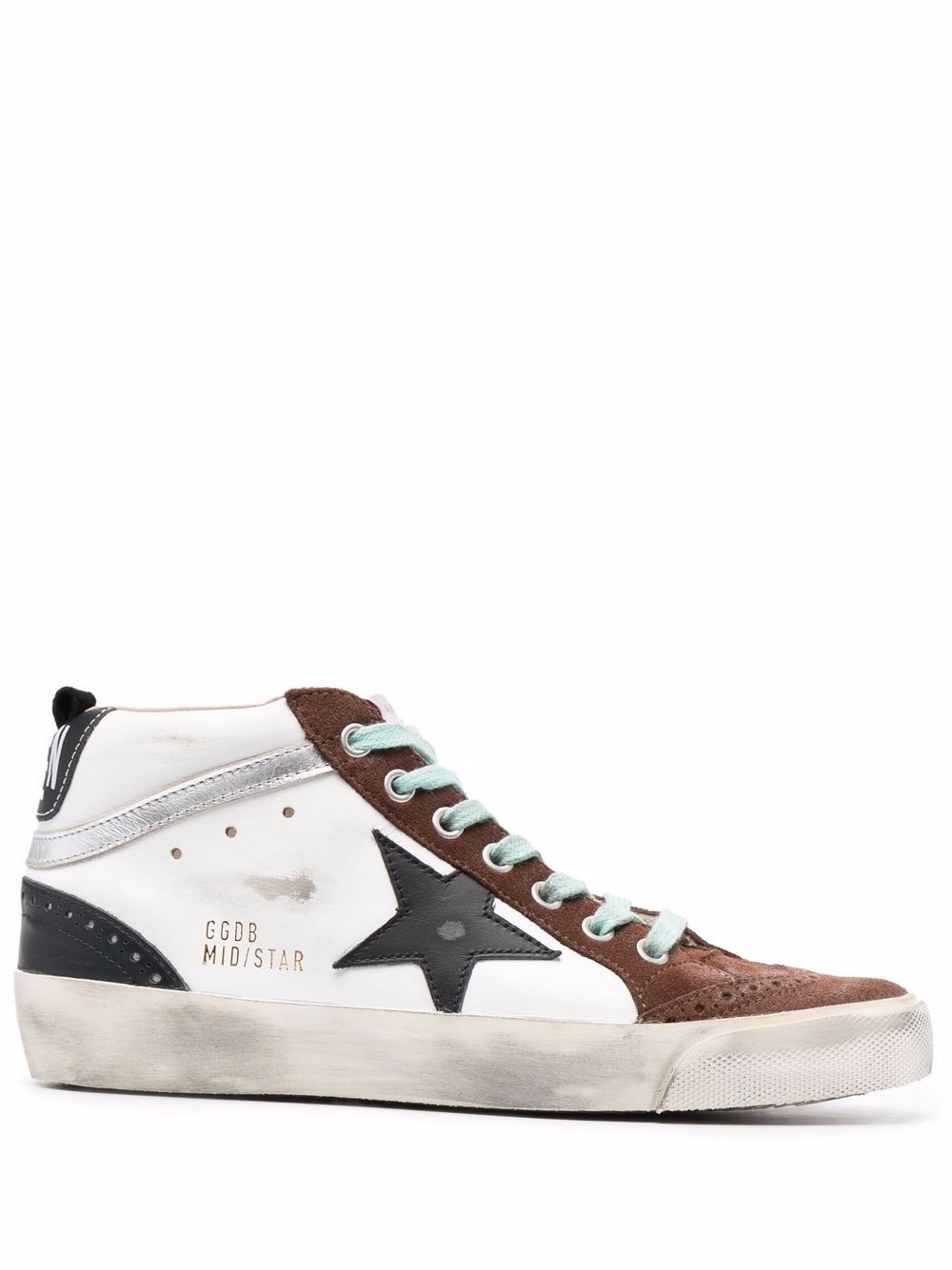 star-patch high-top sneakers - 1