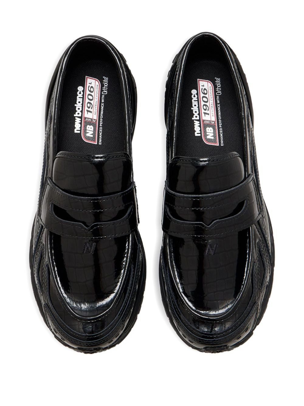 crocodile-effect slip-on sneakers - 3