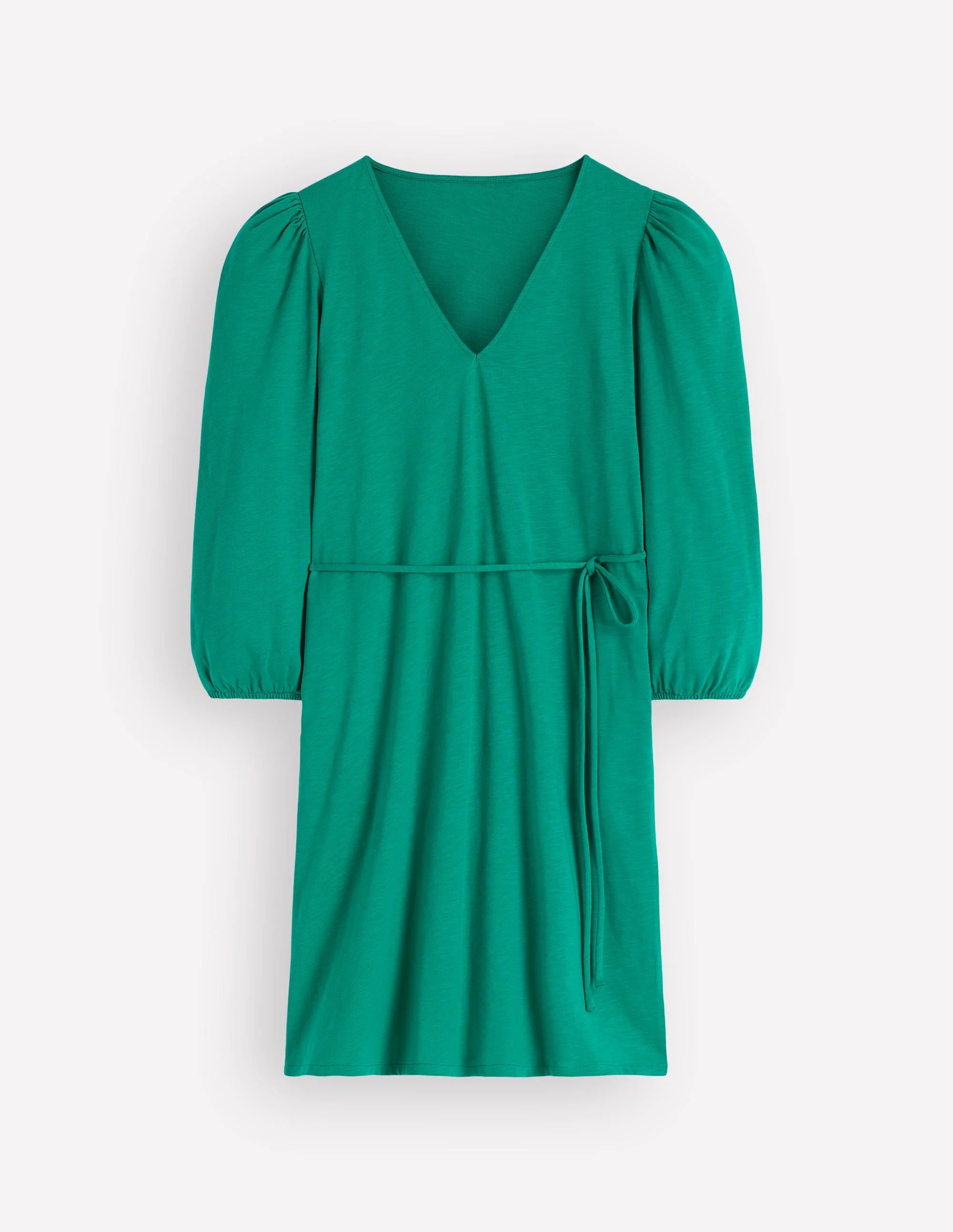 Cary V-Neck Jersey Dress-Deep Teal - 1