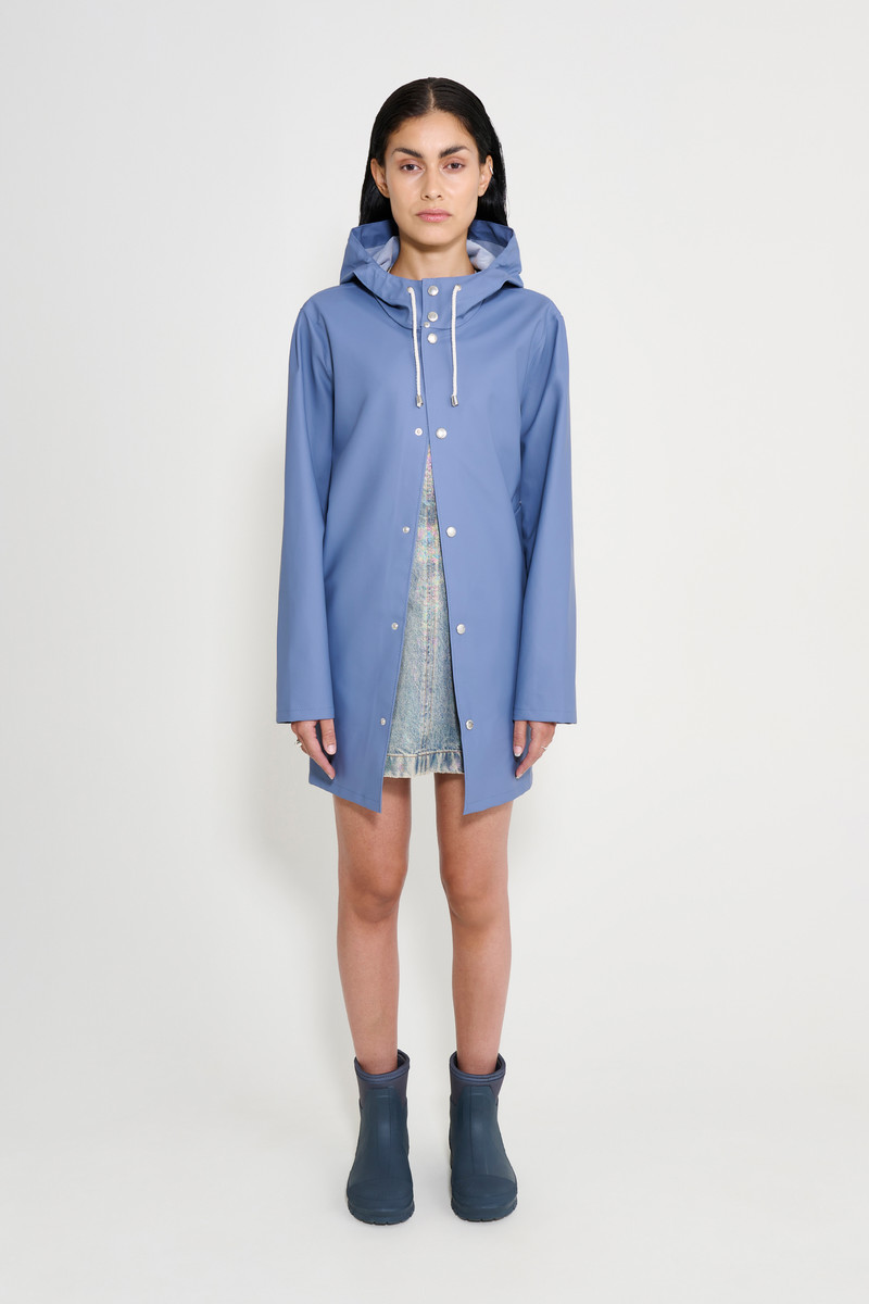 Stockholm Lightweight Raincoat Ash Blue 1