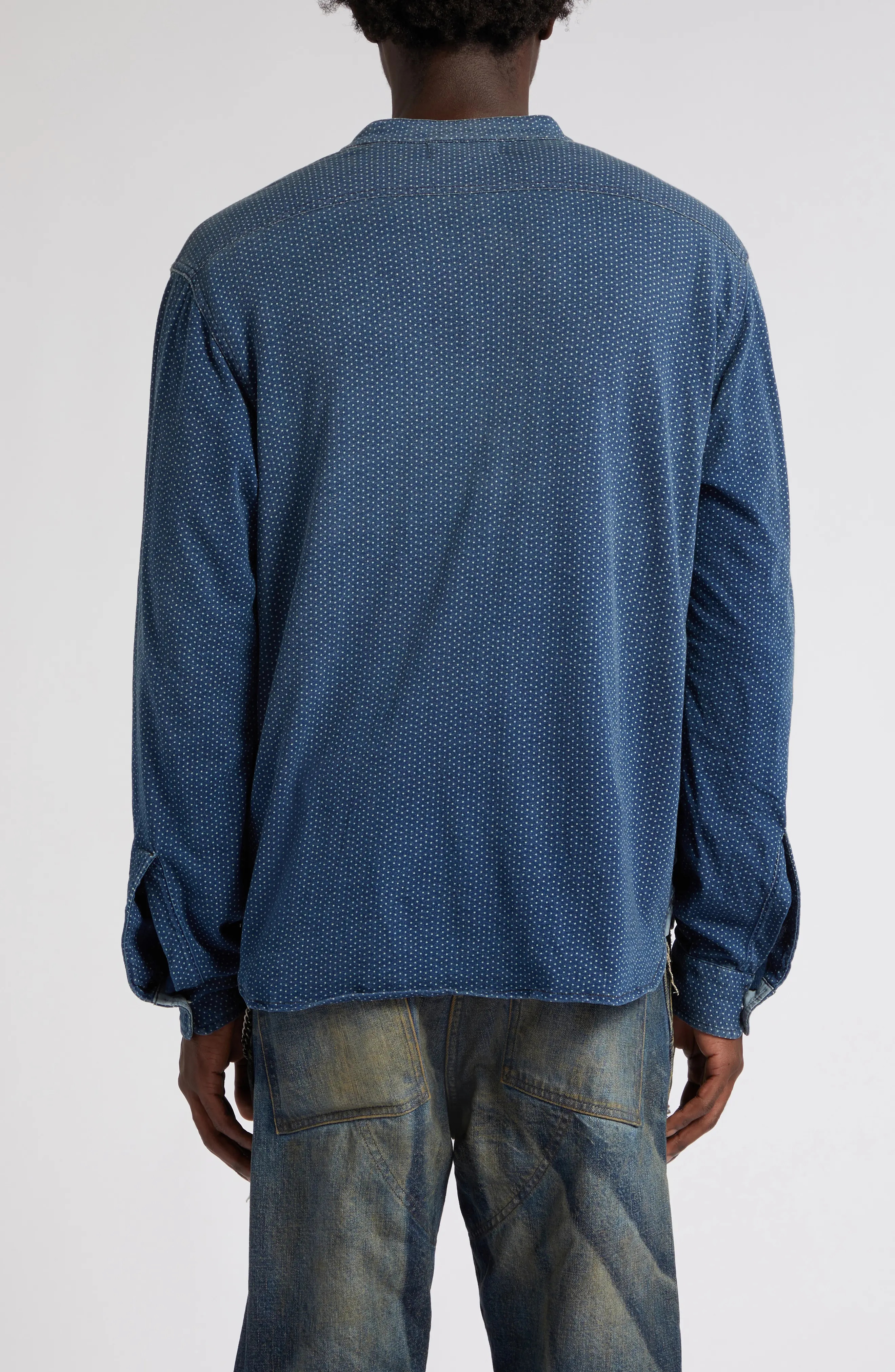 RRL by Ralph Lauren Polka Dot Popover Workshirt in Indigo