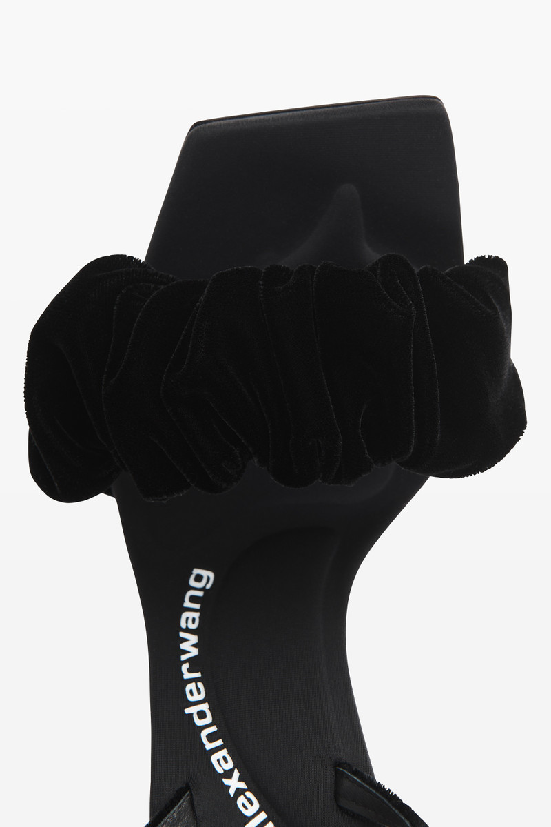Alexander Wang JULIE SCRUNCHIE SANDAL IN VELVET outlook