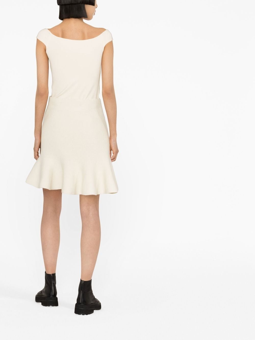fluted cashmere-blend wool skirt - 4