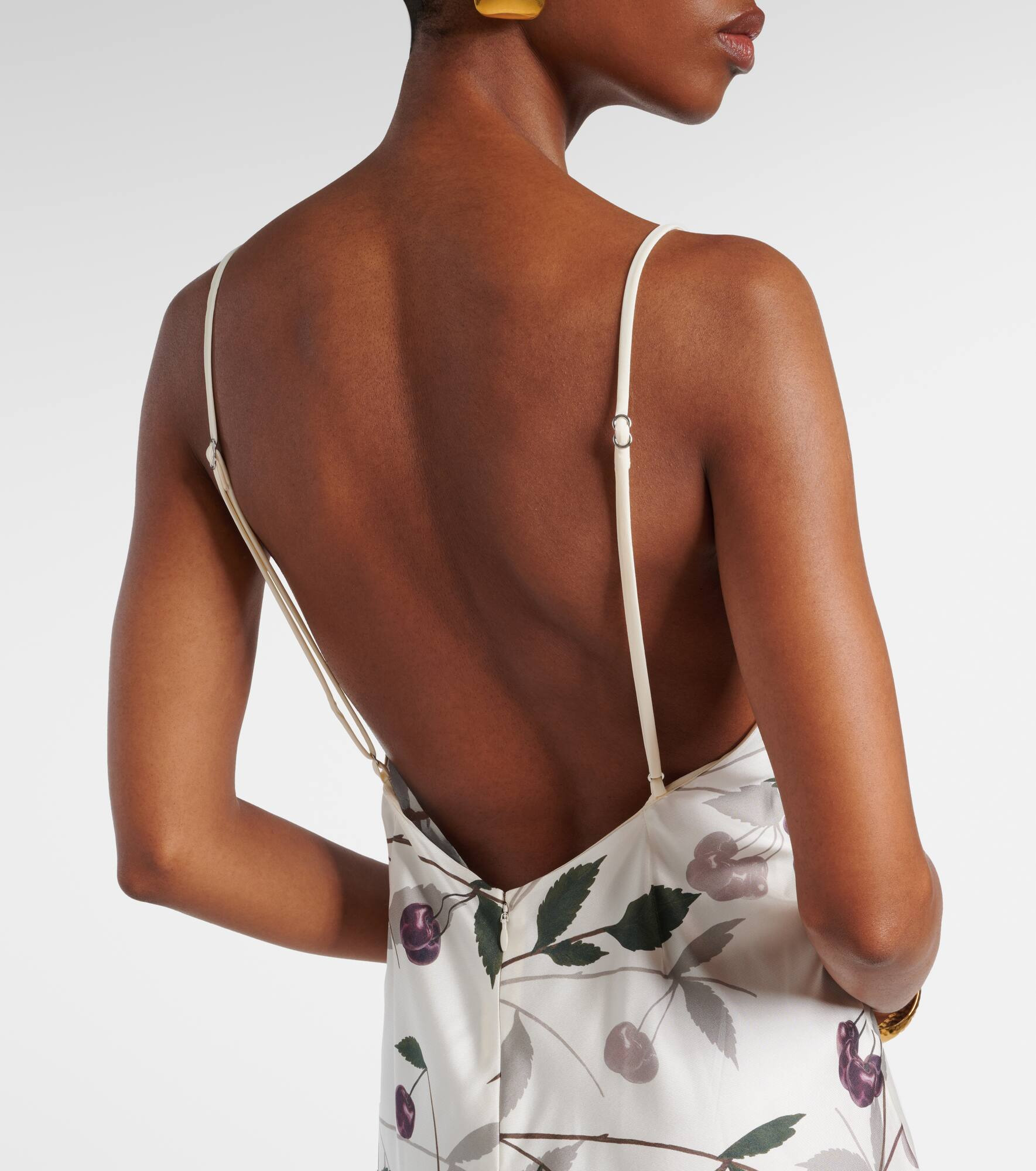 Printed silk maxi dress - 6