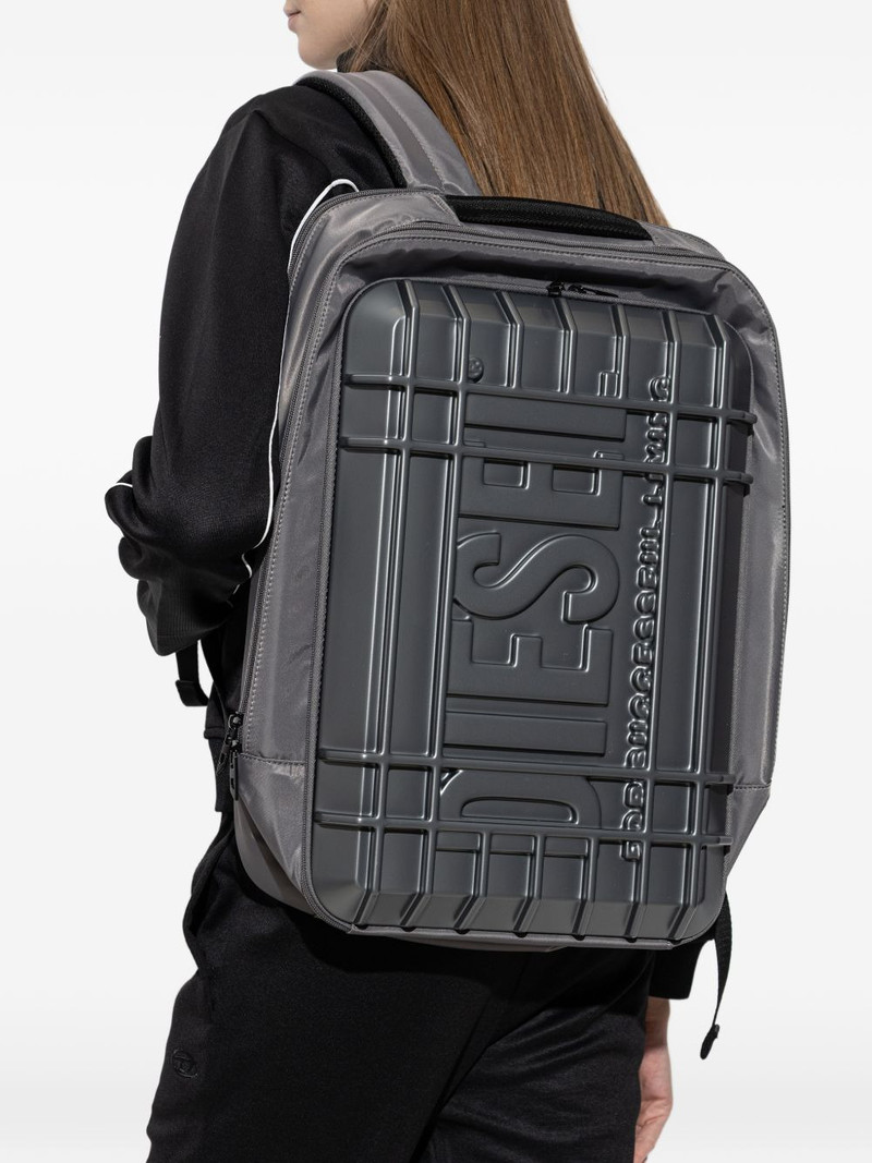 Diesel embossed logo hard-shell backpack outlook