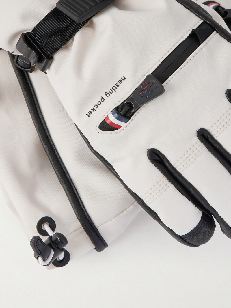 Moncler Grenoble Appliquéd Paneled Gore-tex And Leather Gloves outlook