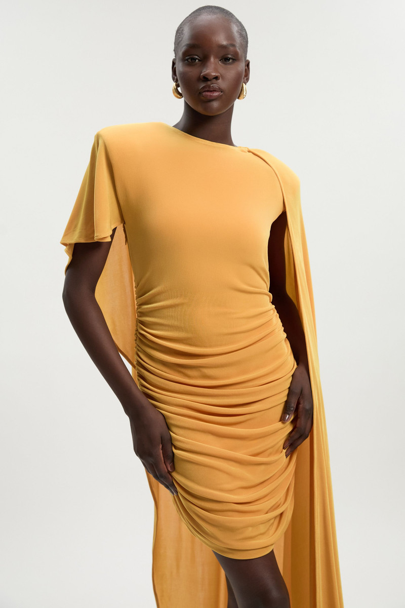 KAREN MILLEN Premium Slinky Crepe Scarf Detail Mini Dress outlook