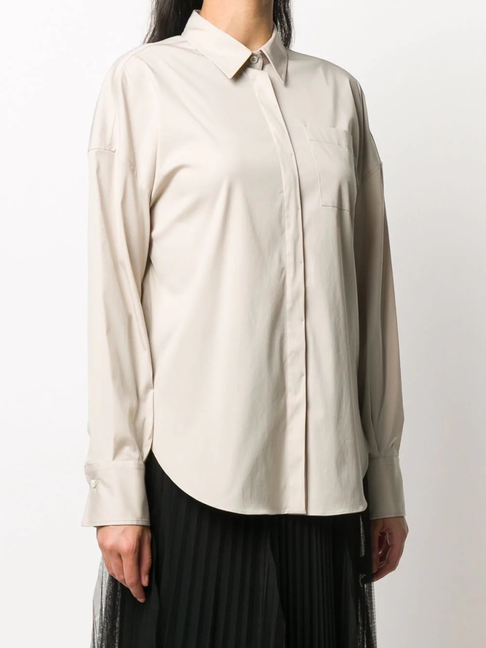 embellished tab long sleeve shirt - 3