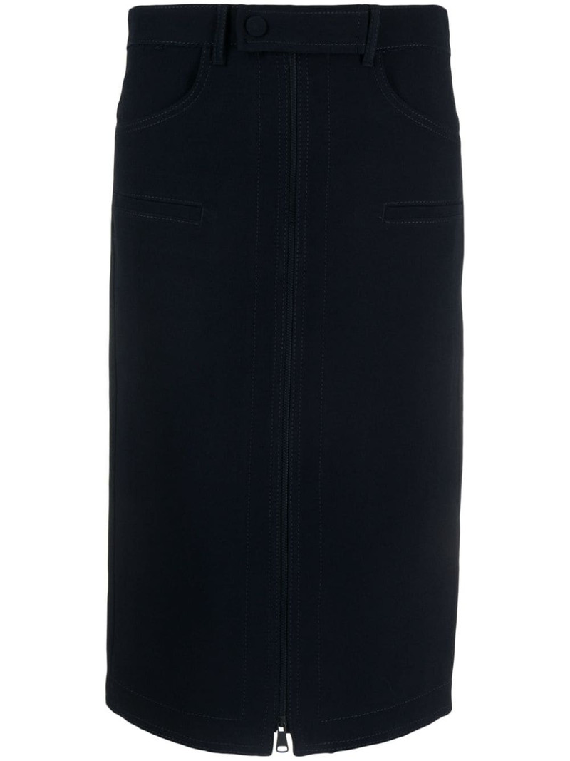 zip-up midi pencil skirt 1