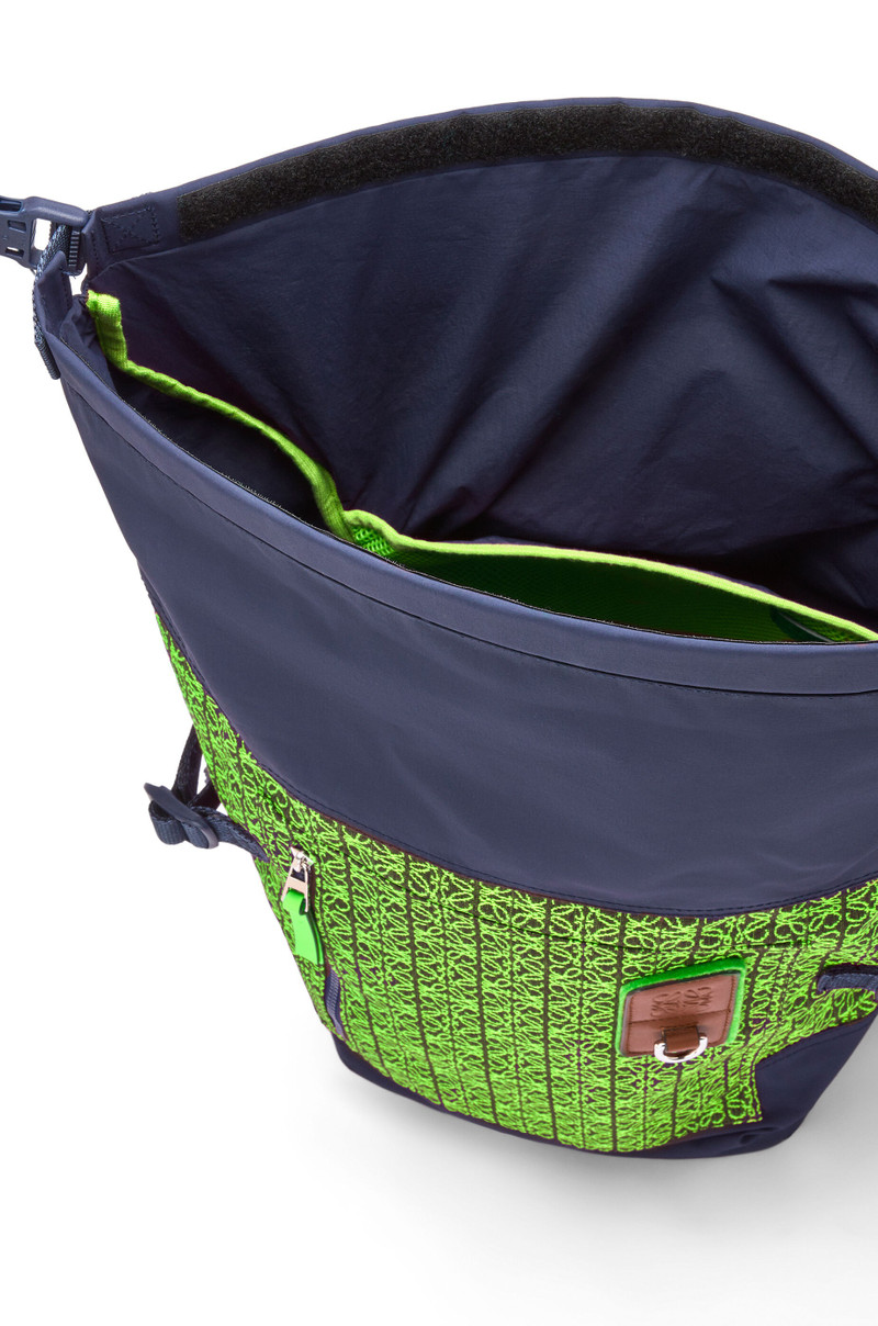 Roll Top backpack in Anagram jacquard and nylon 5