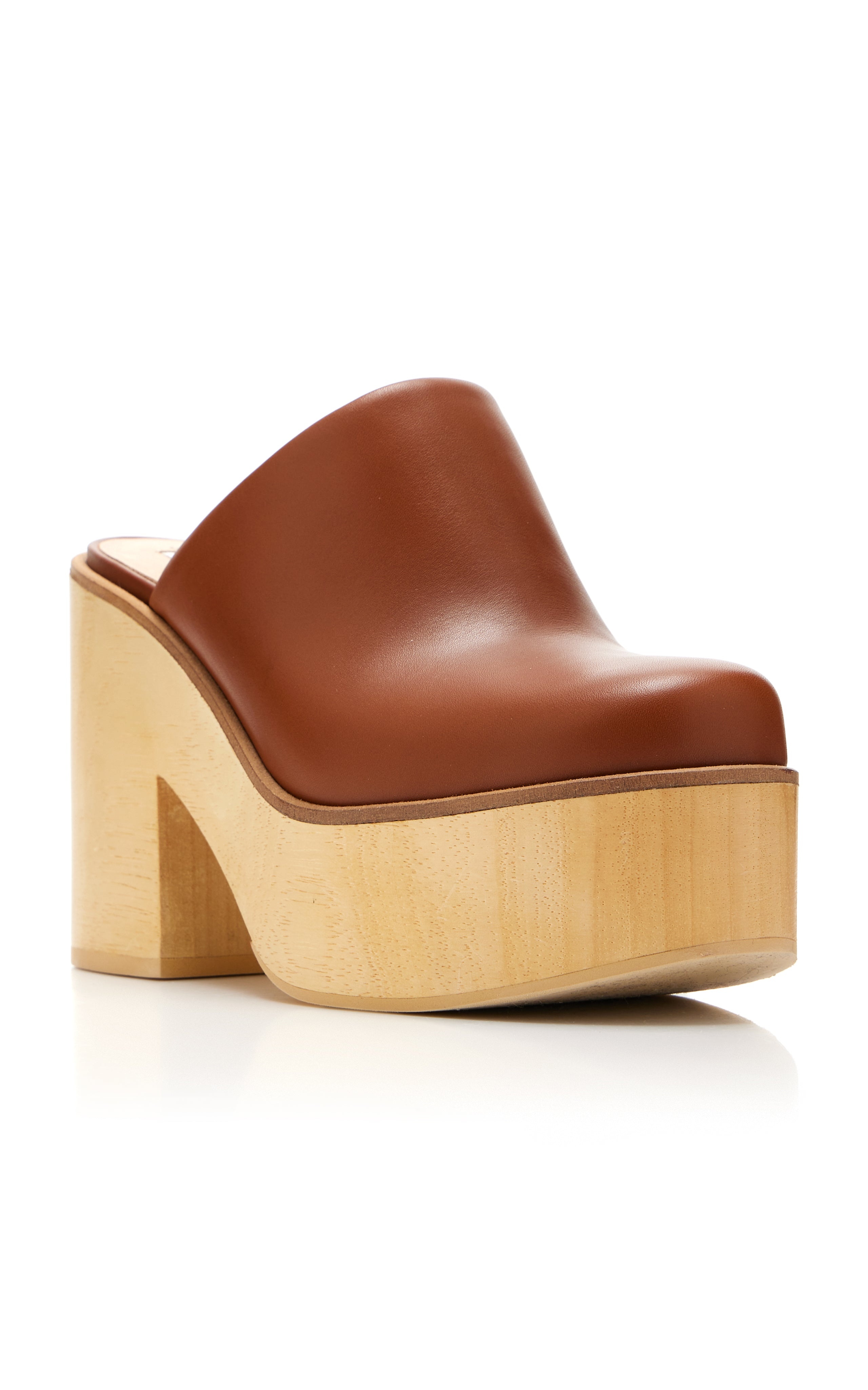 Blake Platform Mule in Cognac Leather - 2