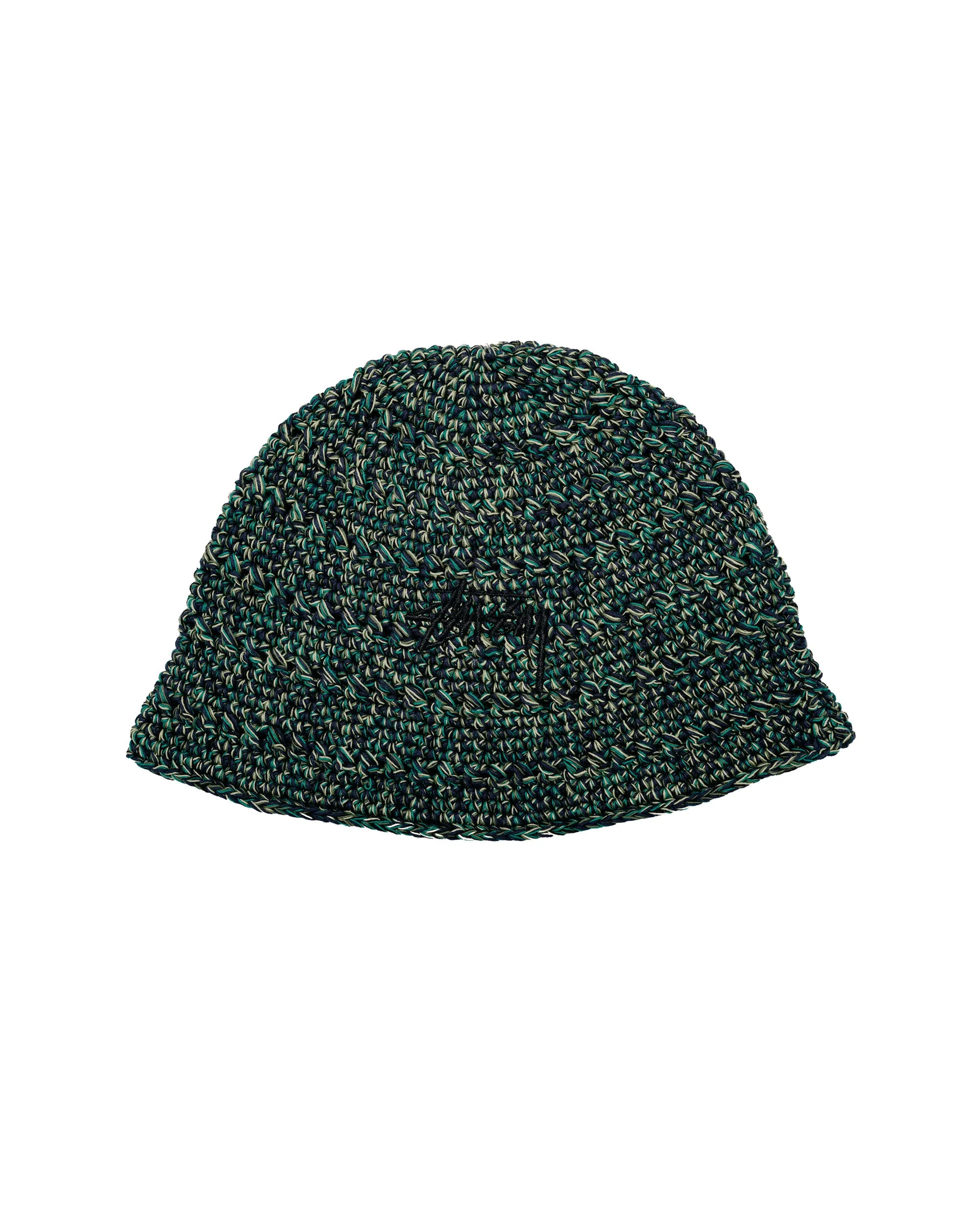 Stüssy Hemp Stock Knit Bucket Hat Multi Green - 1