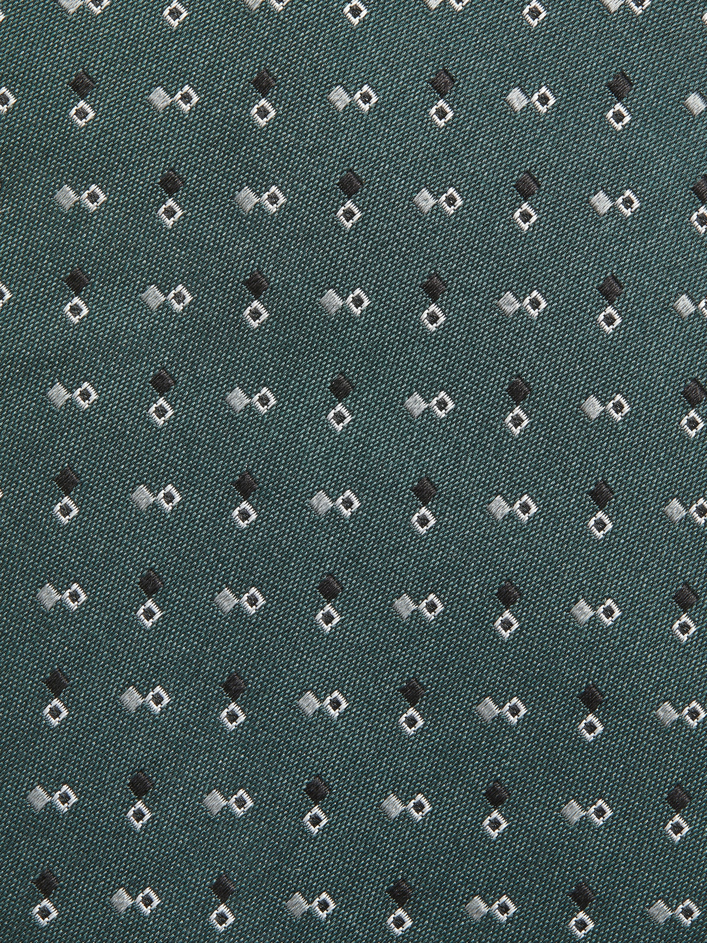 DARK GREEN SILK TIE - 2
