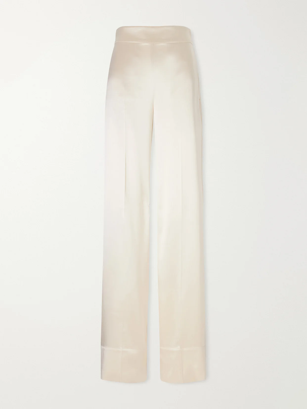 Dijon Silk-satin Mid-rise Straight-leg Pants - 1