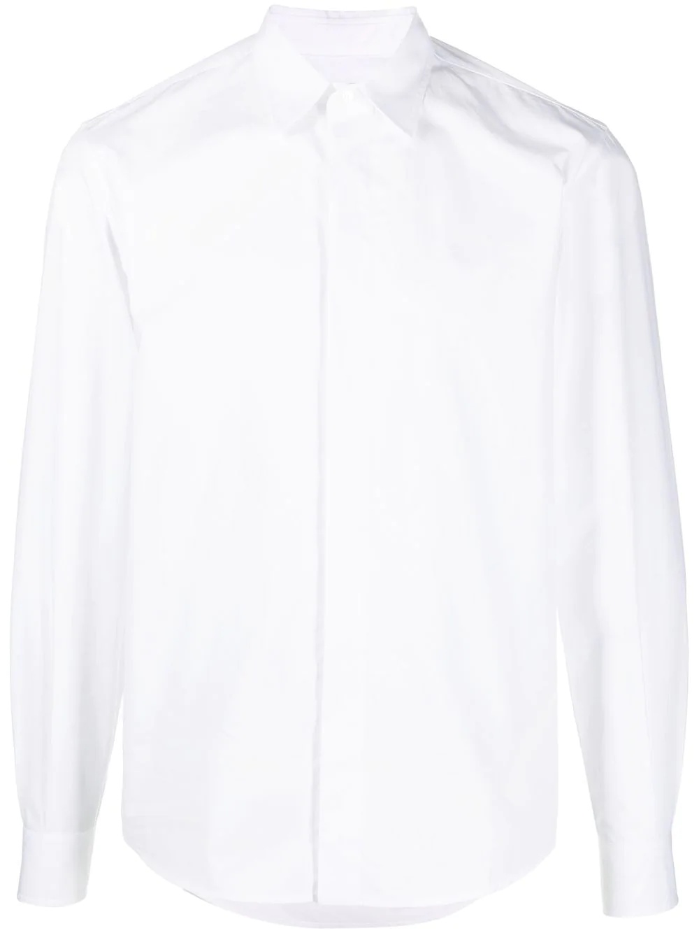 concealed-fastening long-sleeved shirt - 1