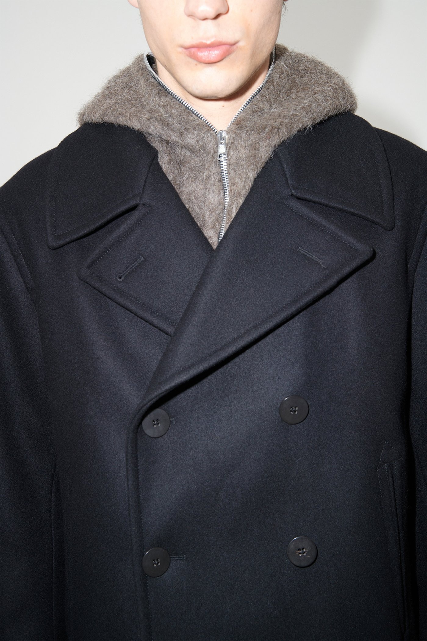 Peacoat Black Opulent Melton - 3