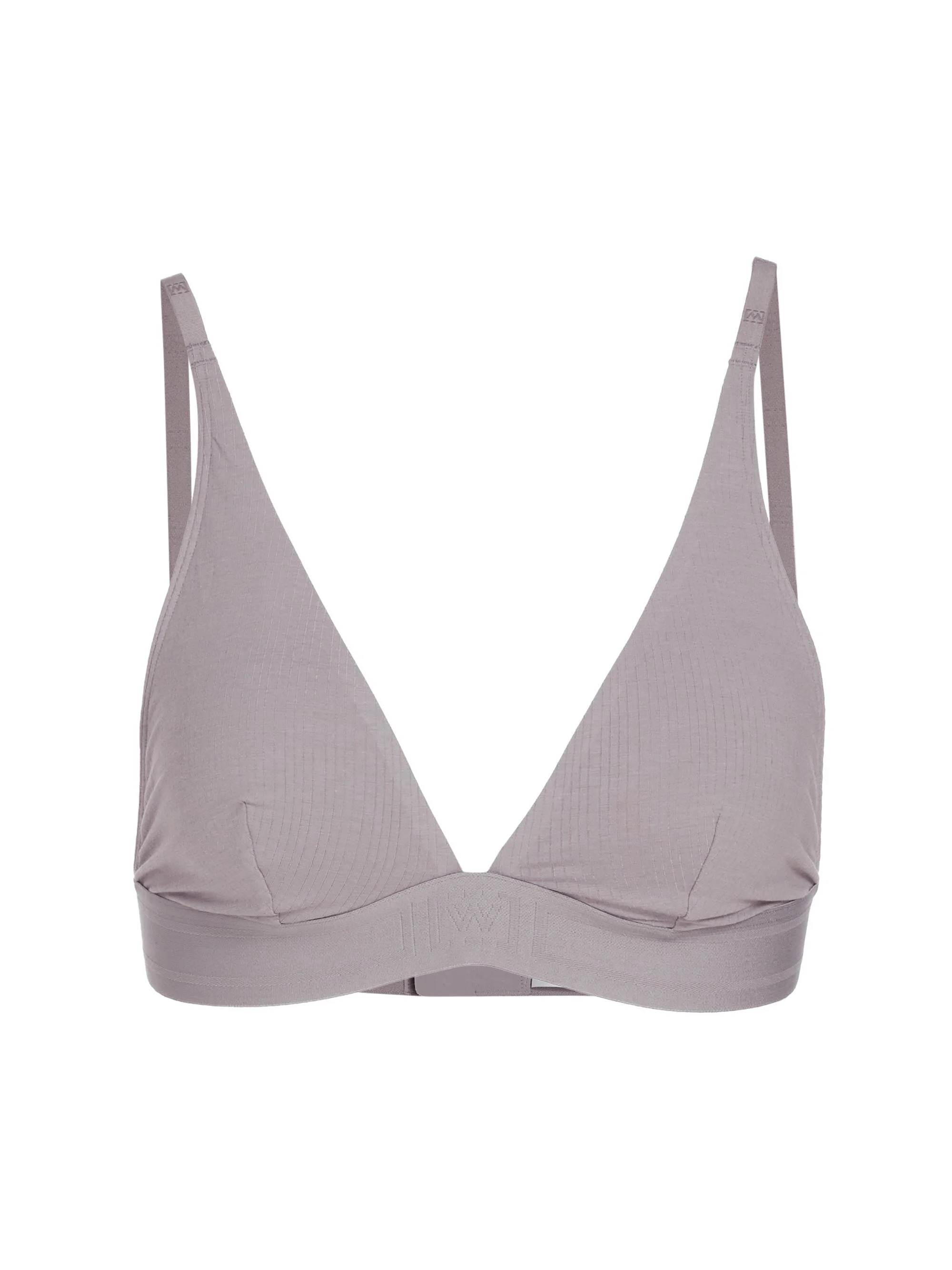 Women's Beauty Cotton Triangle Bralette - Smoke - 1