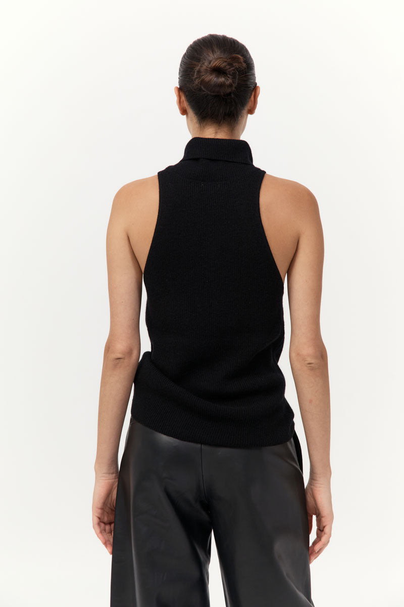 Cashmere Blend Top - Black - 6