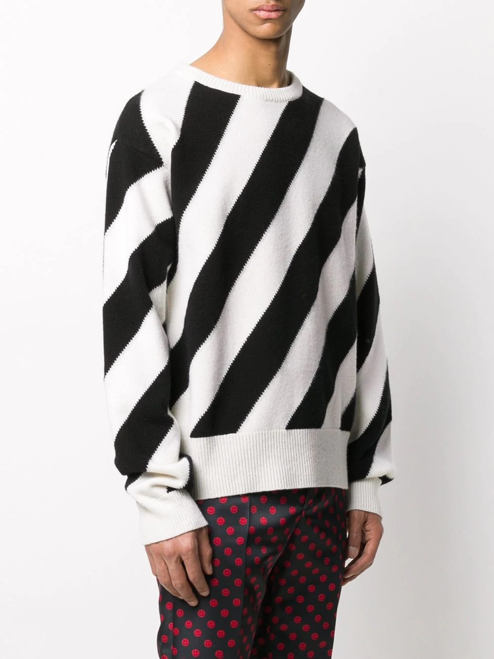 diagonal stripe jumper - 3