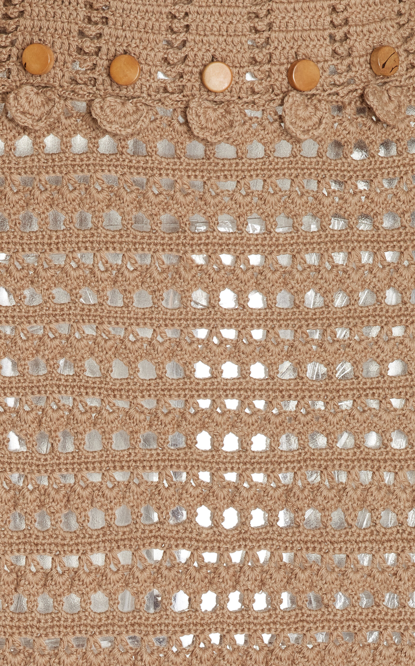 Prisha Crochet Merino Wool Maxi Dress neutral - 6