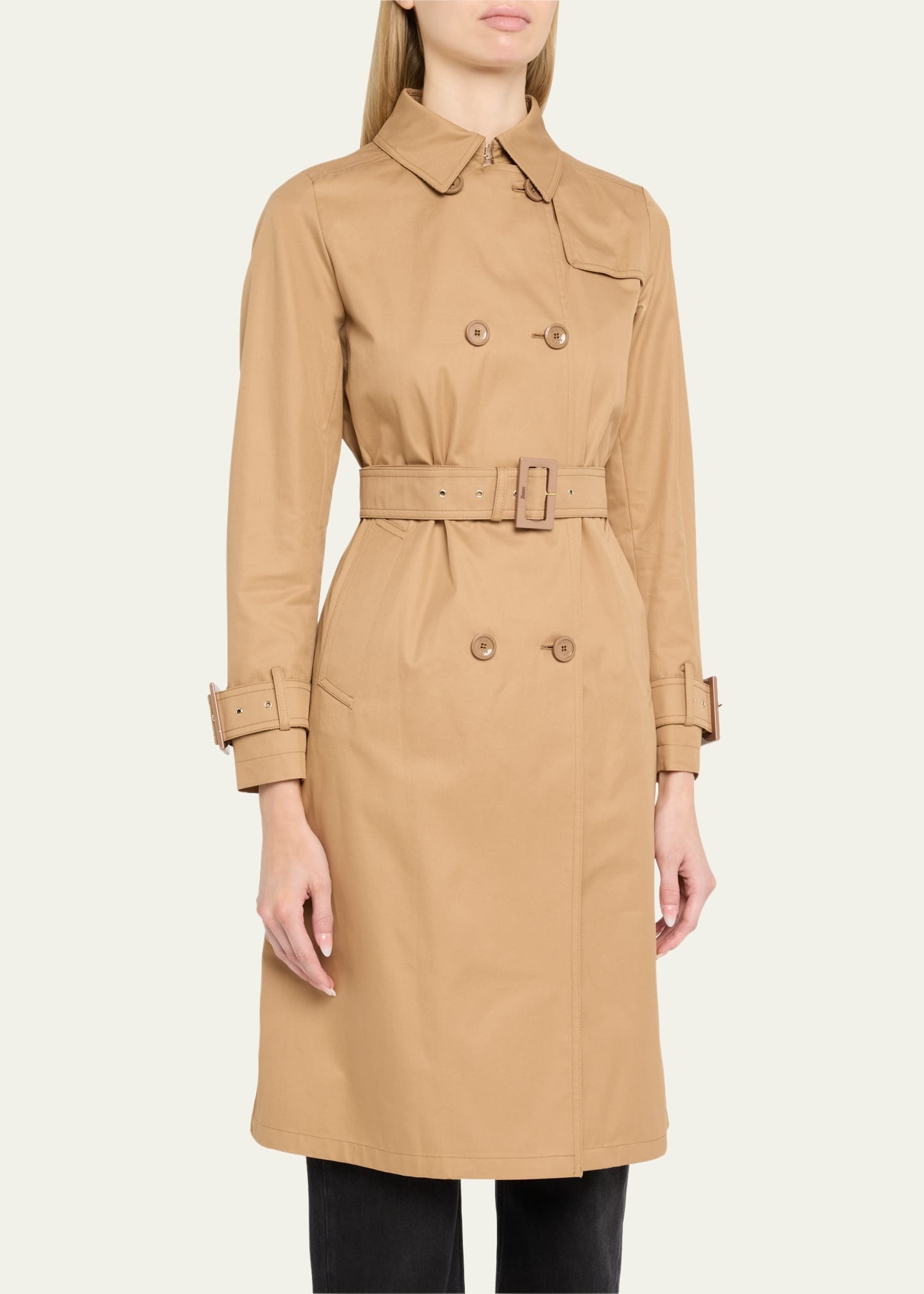 Delon Double-Breasted Trench Coat - 4